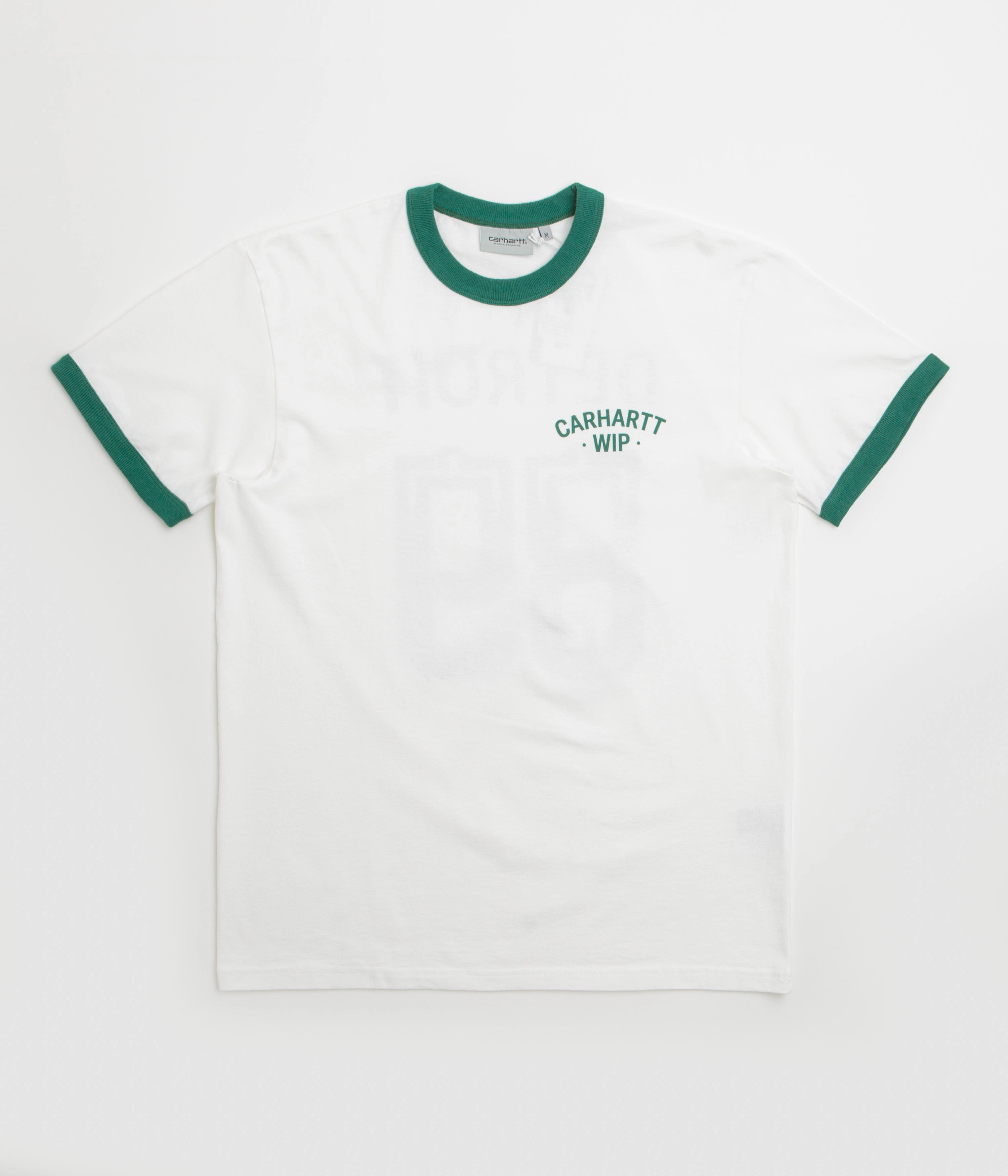 Carhartt 89 Ringer T-Shirt - White / Rainforest Pilates