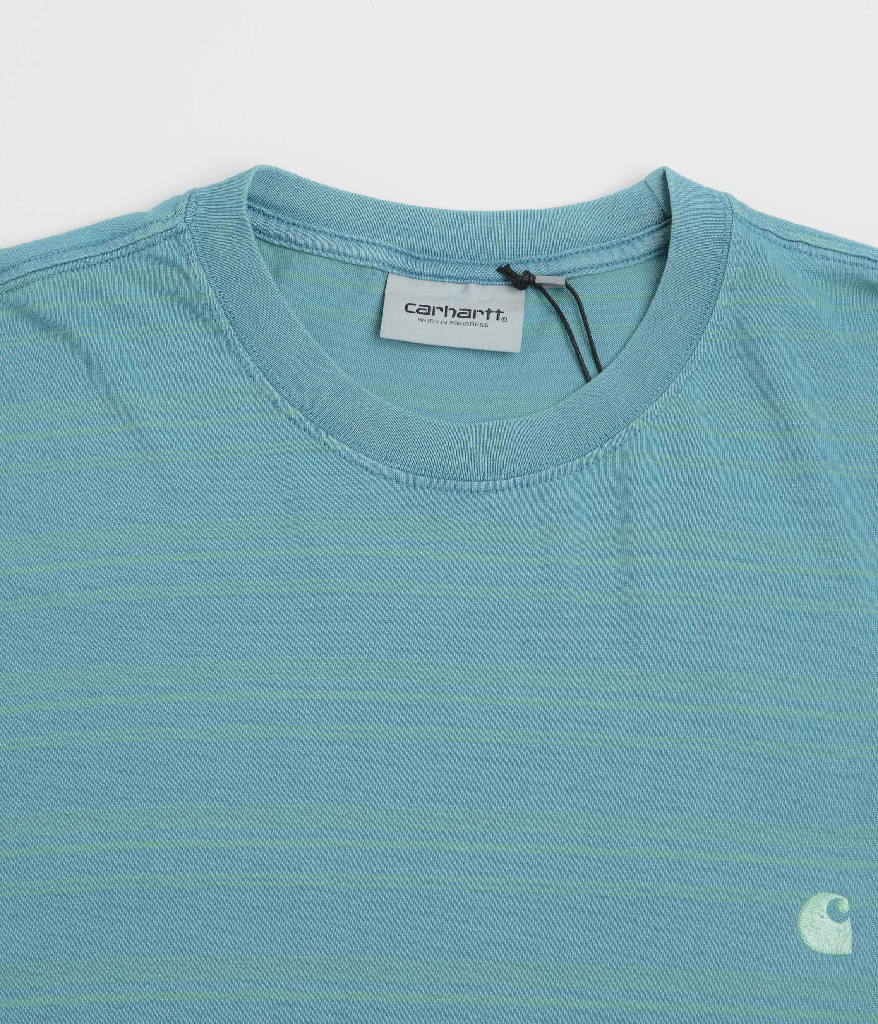 Carhartt Brodine T-Shirt - Brodine Stripe / Saguaro Midi length grommet