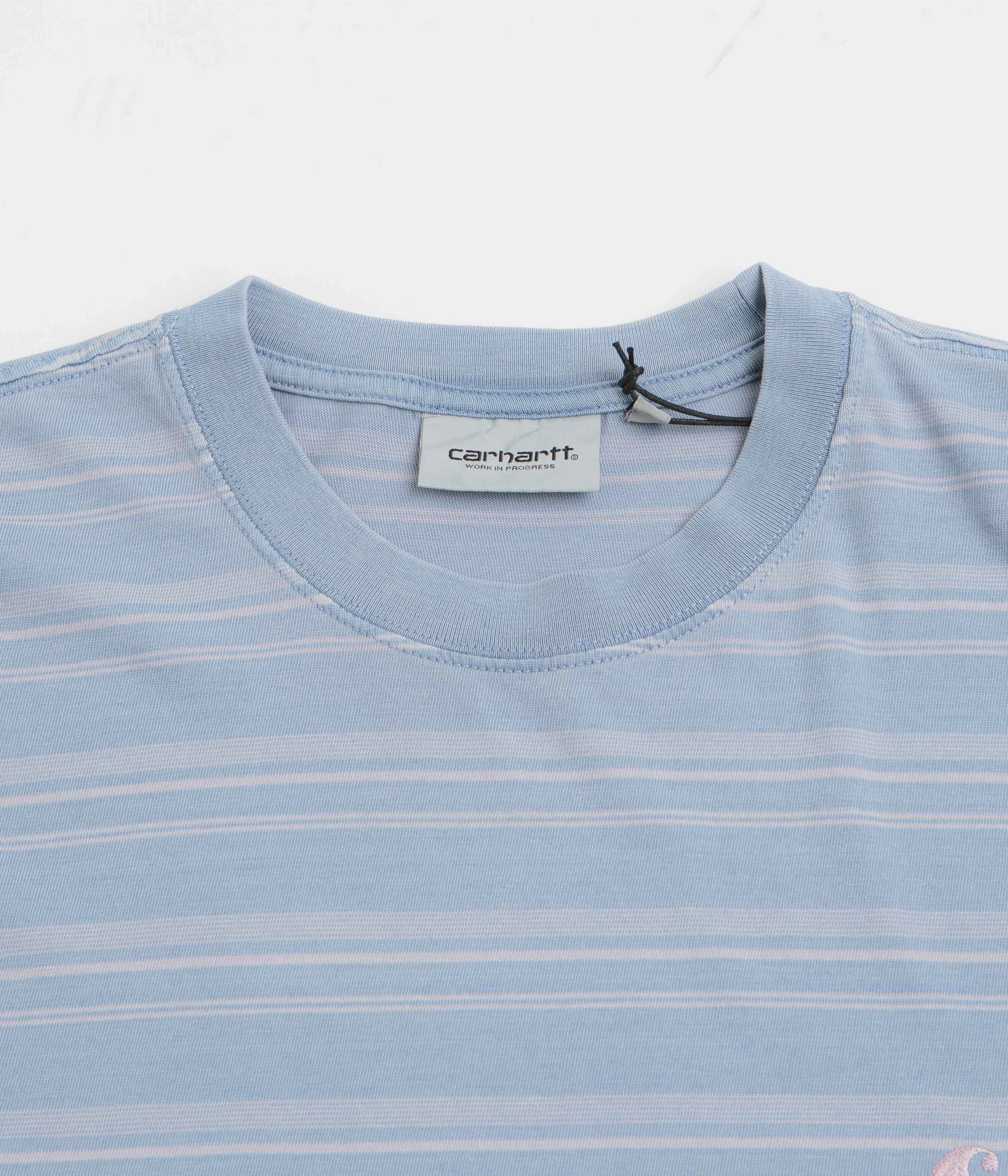 Carhartt Brodine T-Shirt - Brodine Stripe / Sorrent Trendy Silhouette