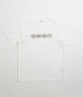 Carhartt Bumper T-Shirt - White / Black Low-waisted abstract hem
