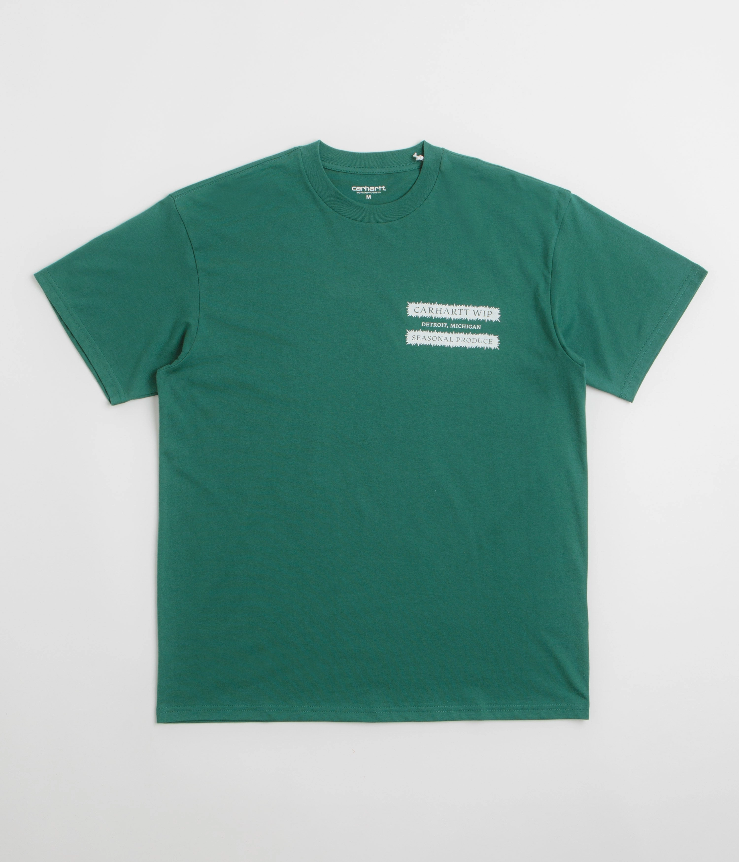 Fitted office scene Carhartt Catalogue T-Shirt - Rainforest / White