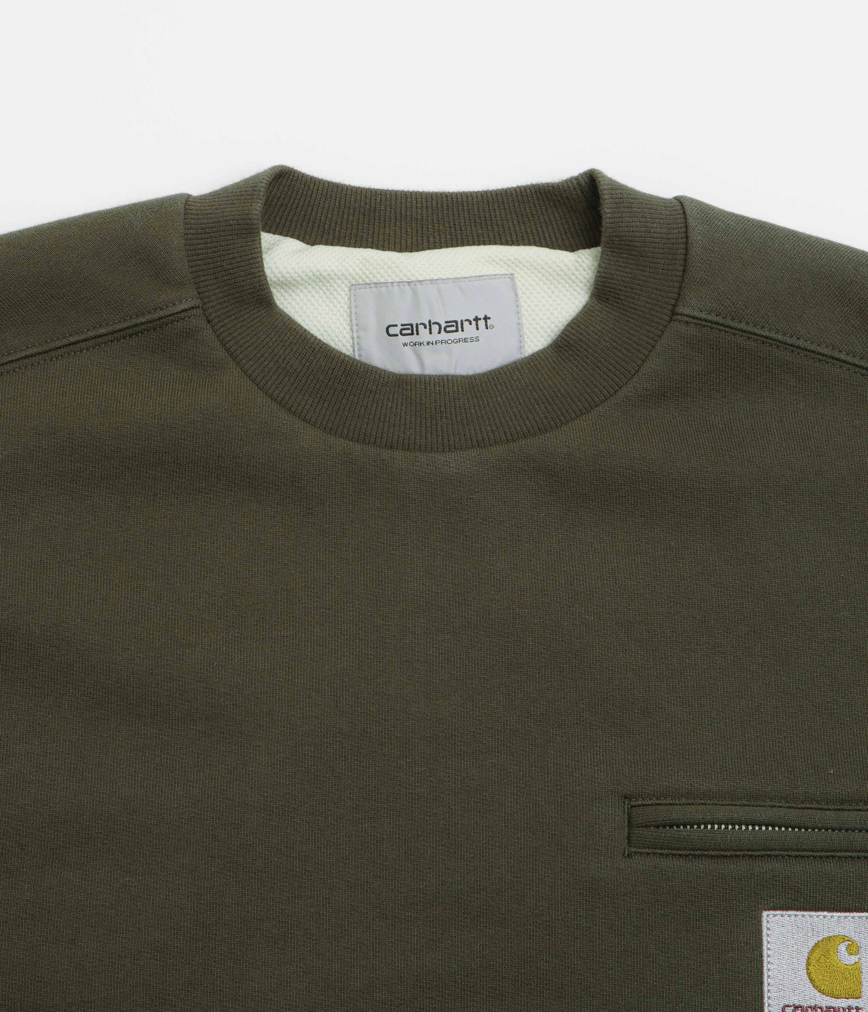 Layer Fit product premium quality Carhartt Detroit Crewneck Sweatshirt - Olive