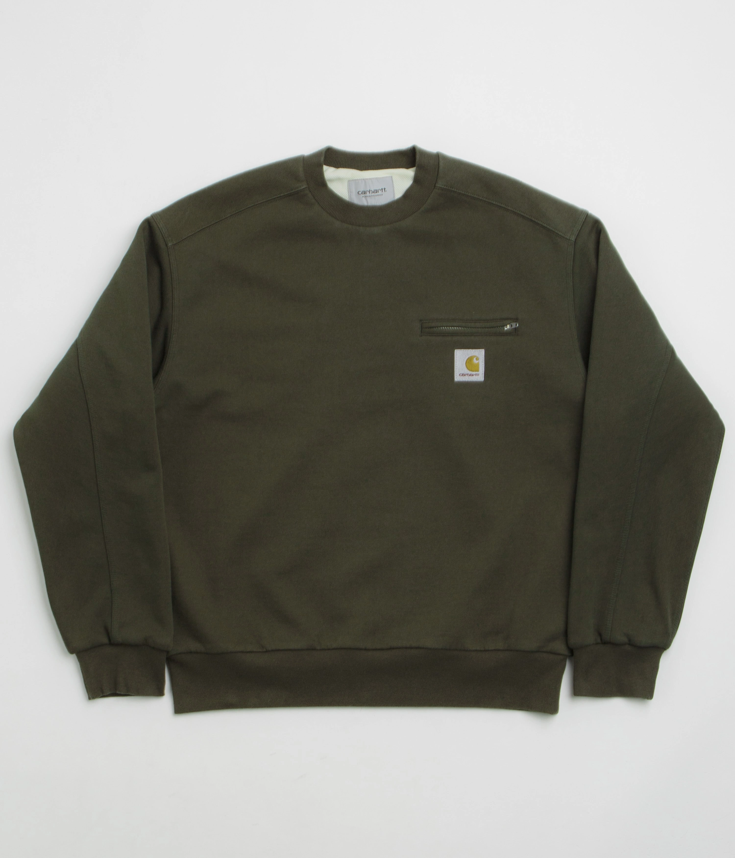 Carhartt Detroit Crewneck Sweatshirt - Olive Cozy Fit Poolside Relax