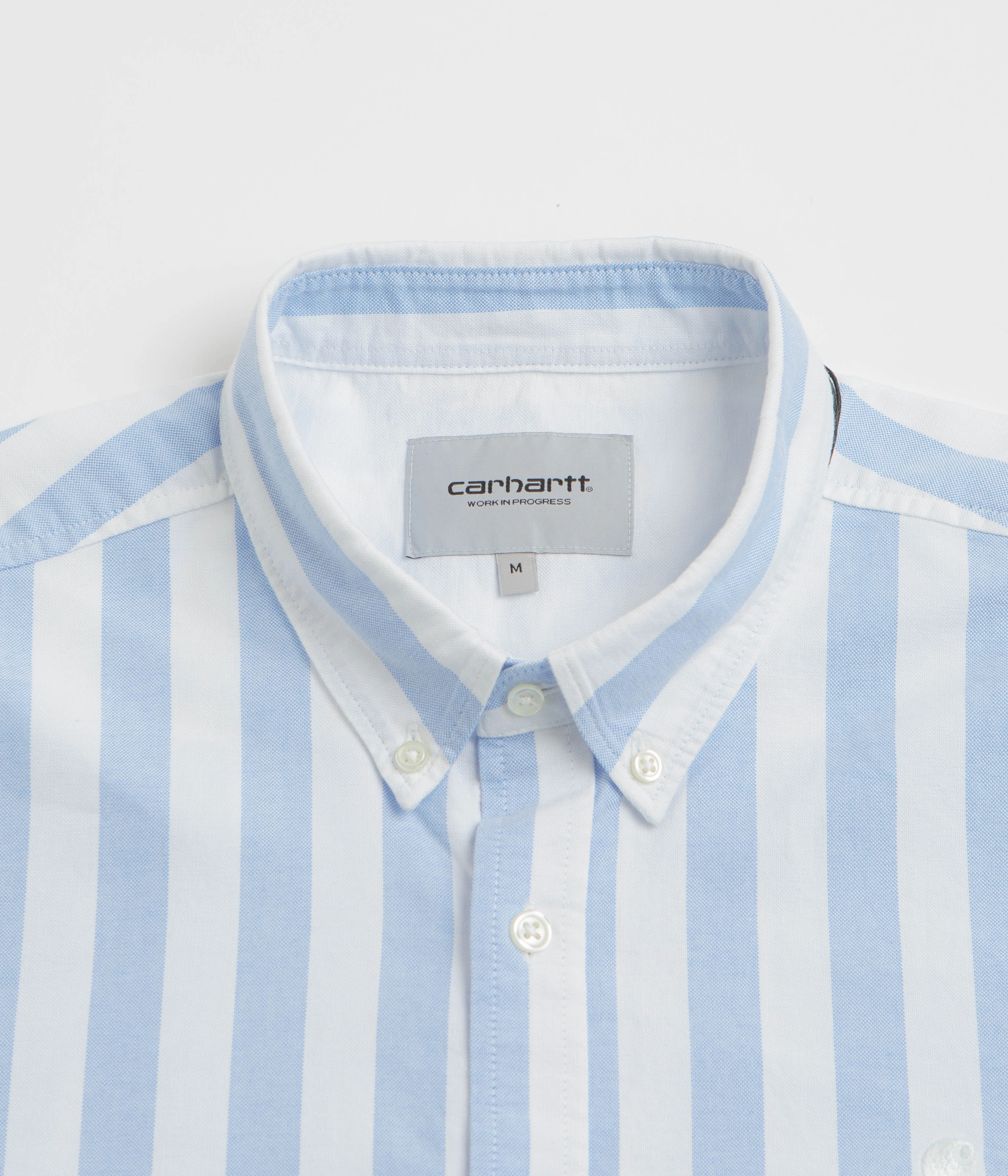 Anti Pill Technology Carhartt Dillion Shirt - Dillion Stripe / Bleach / White