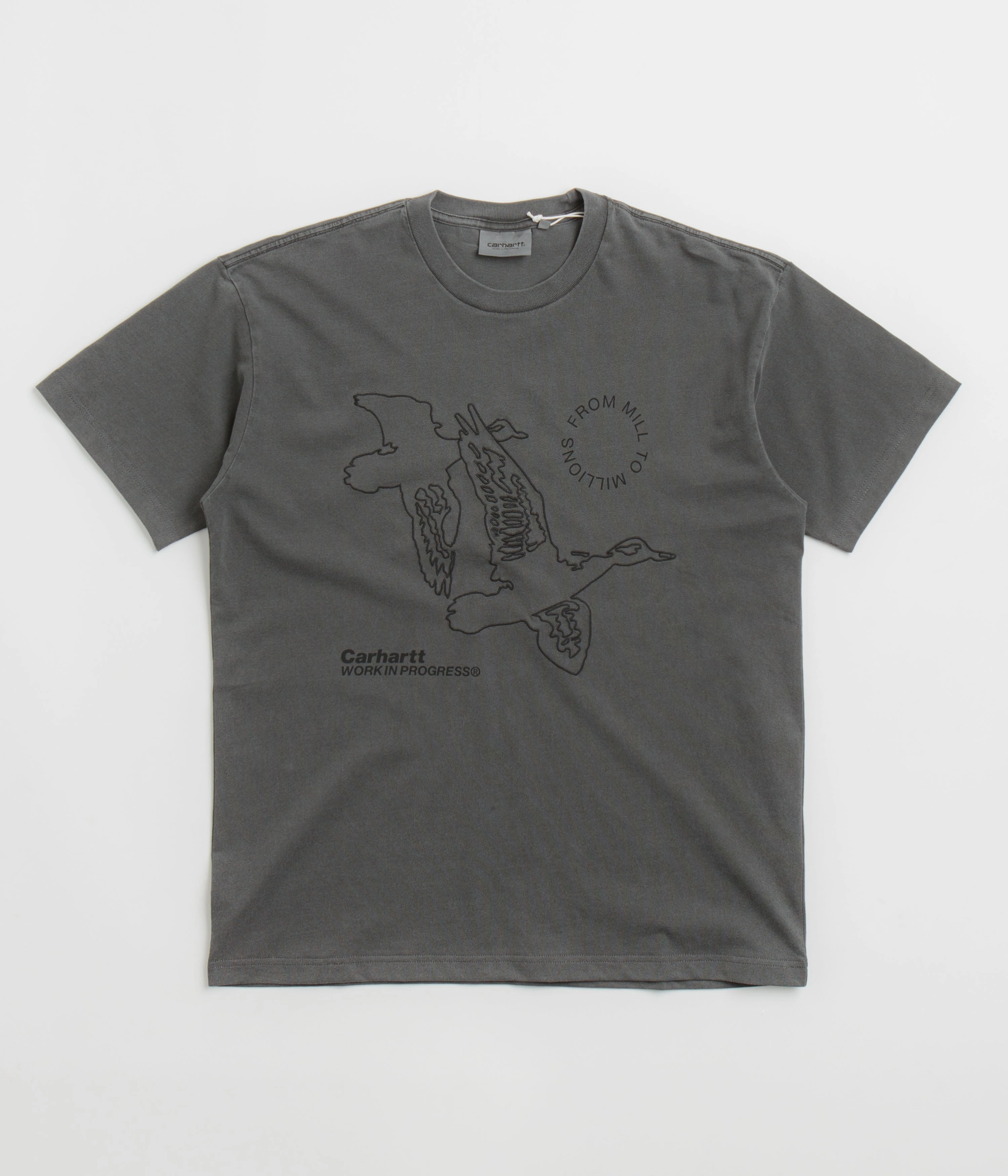 Carhartt Flying Ducks T-Shirt - Graphite adjustable sleeves