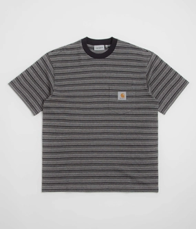 Carhartt Gellar Pocket T-Shirt - Gellar Stripe / Black tropical climate wrap silhouette
