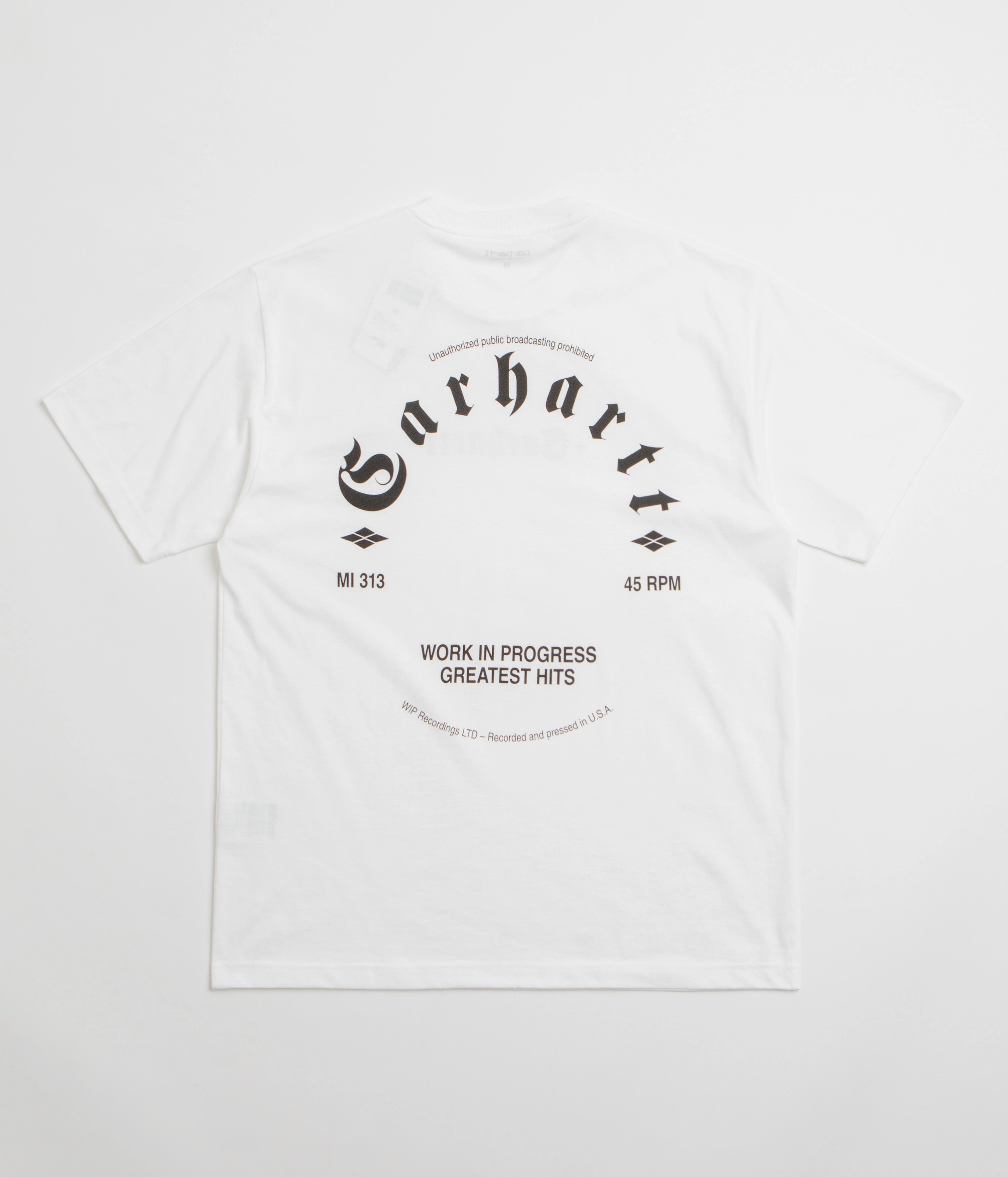 Carhartt Greatest Hits T-Shirt - White / Black Heels indoor climate