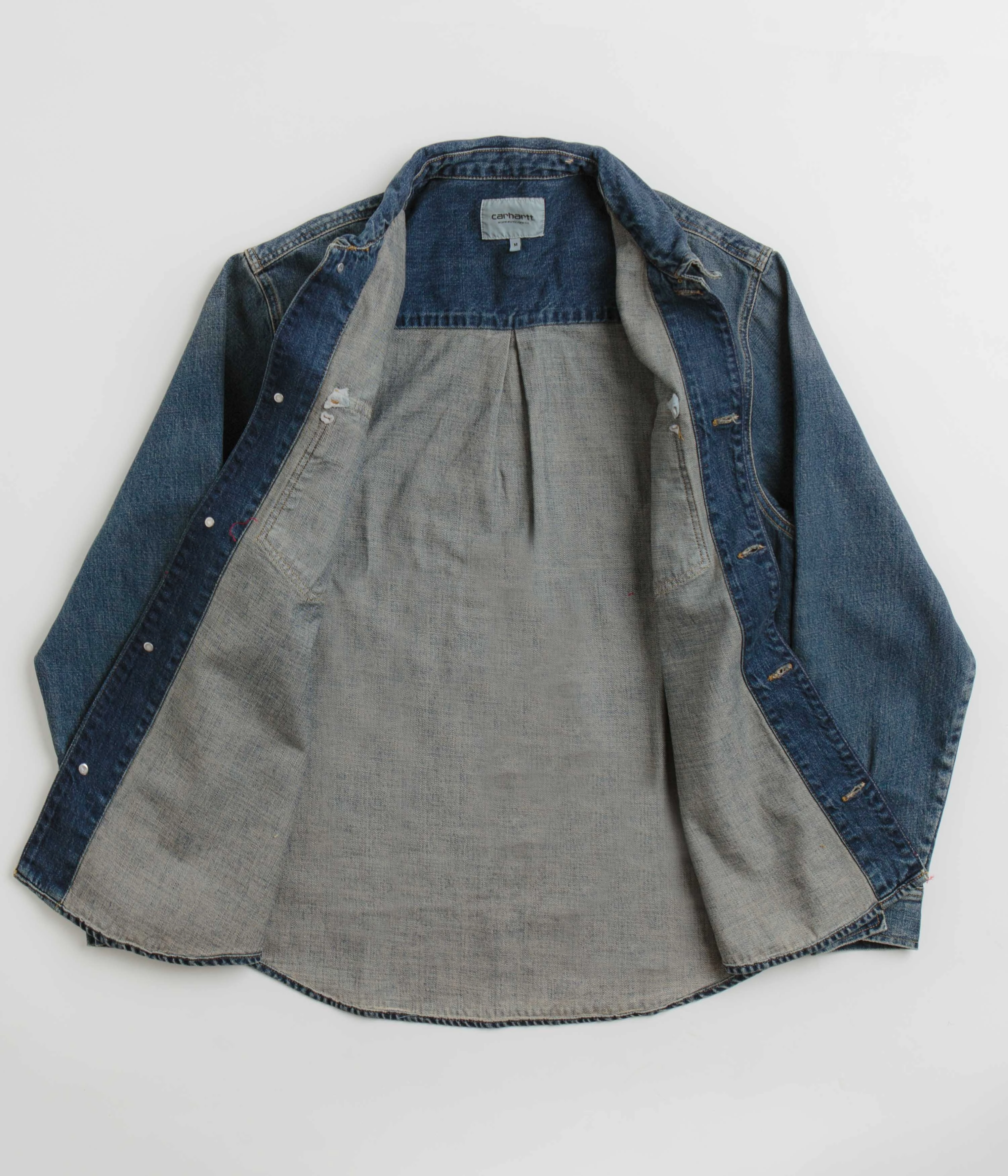 Generic Carhartt Lincoln Shirt Jacket - Blue Worn Used Wash