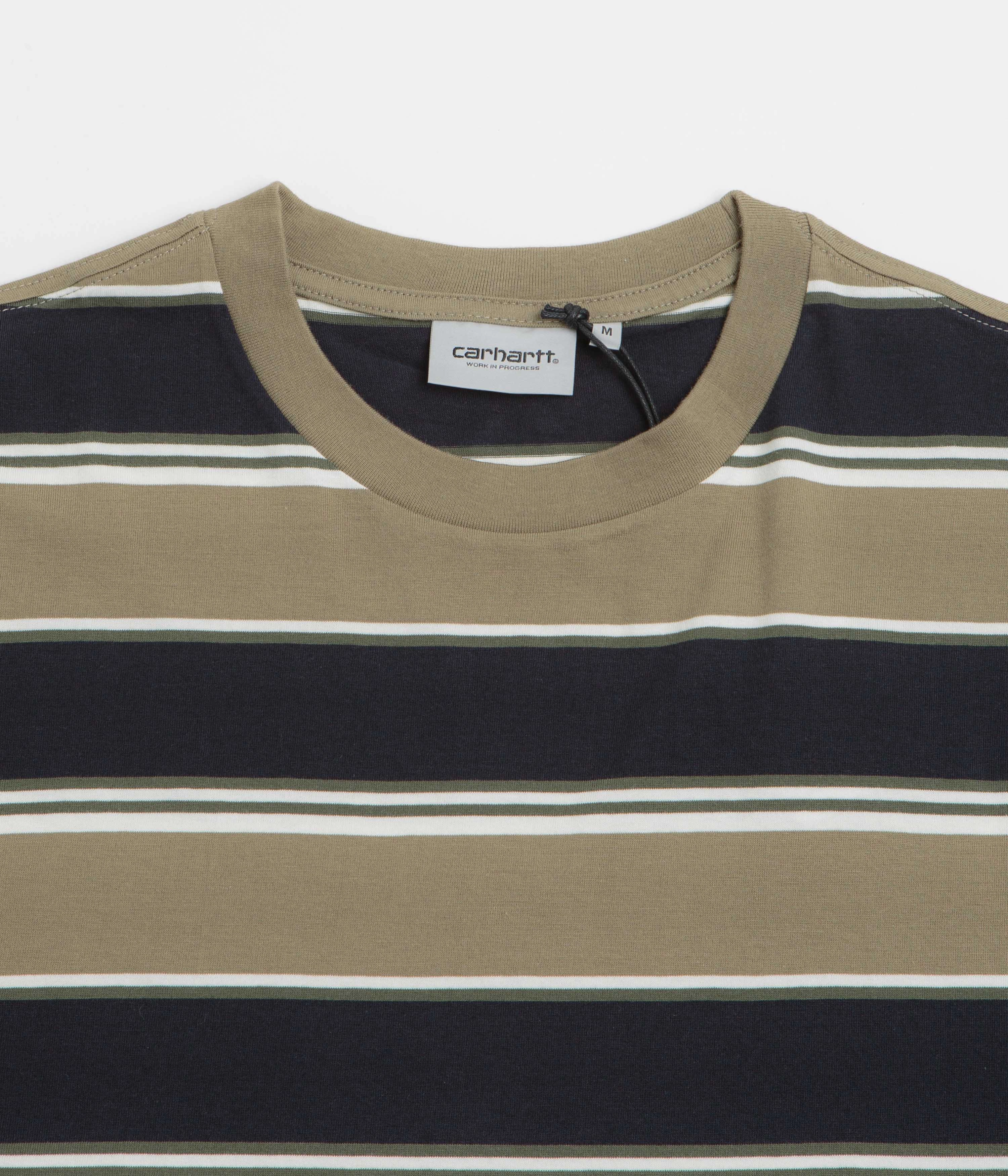 Carhartt Malone T-Shirt - Malone Stripe / Brass Odor Control Treatment