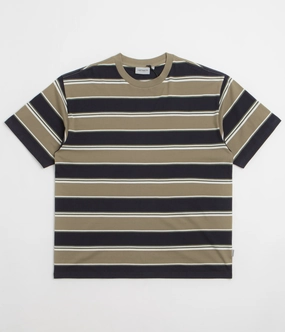 Carhartt Malone T-Shirt - Malone Stripe / Brass basketball venue Graduation outfit