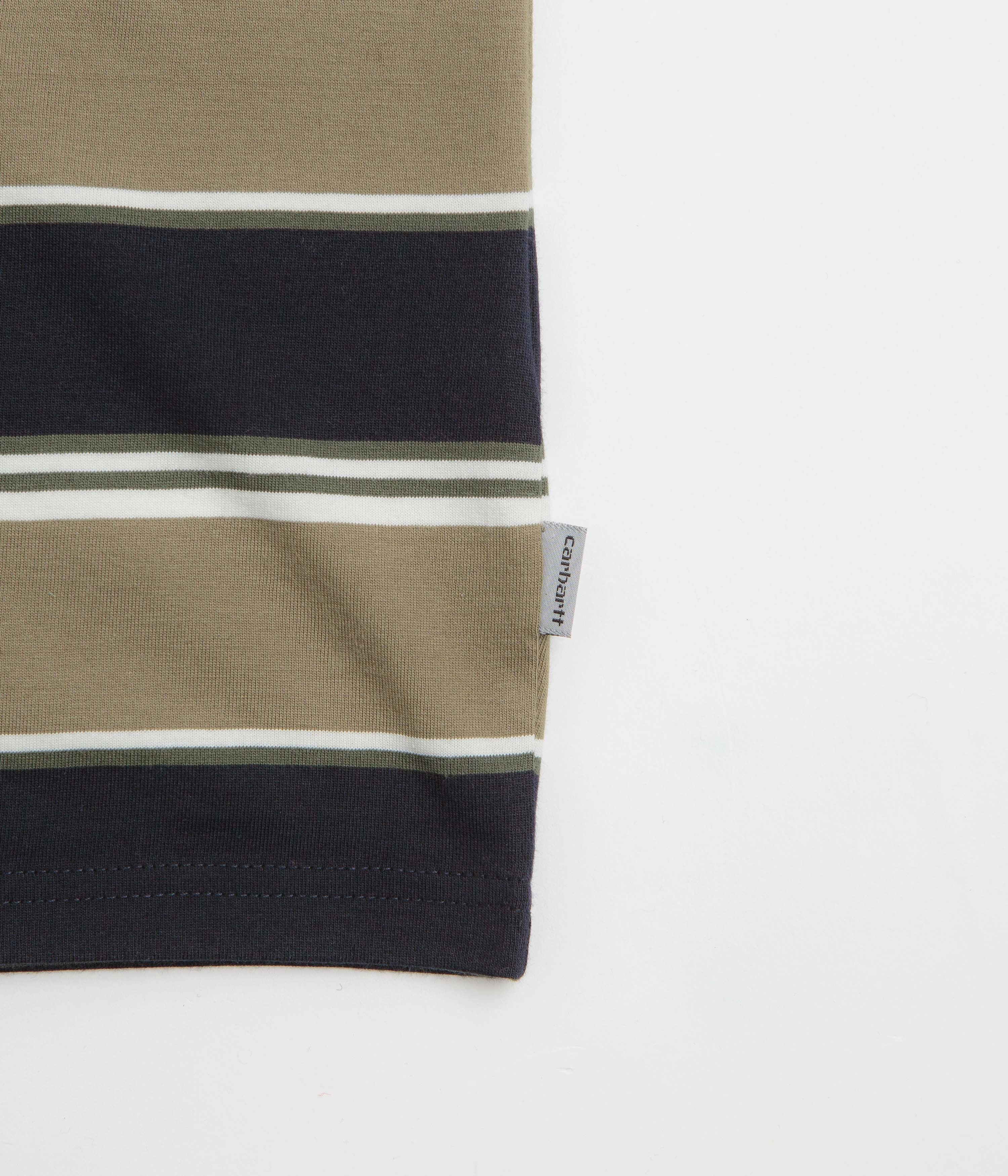 Running Event Circular Knit Collar Carhartt Malone T-Shirt - Malone Stripe / Brass