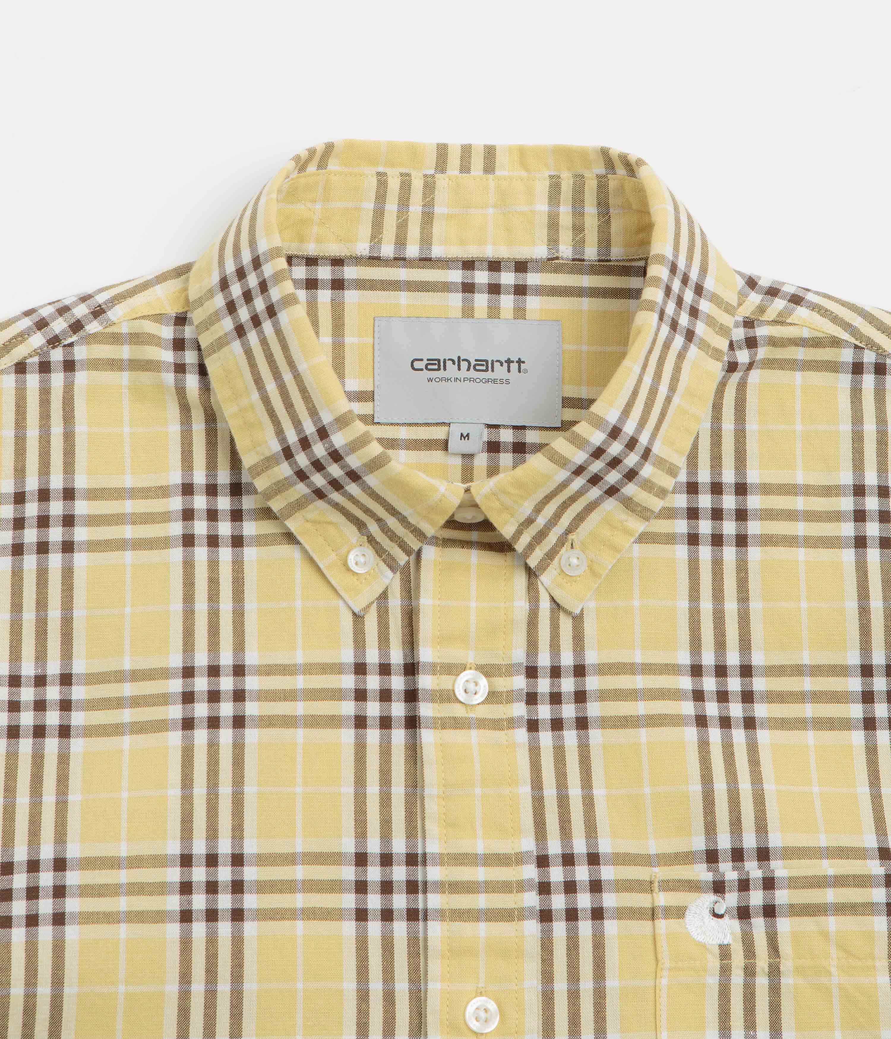 Carhartt Niven Short Sleeve Shirt - Niven Check / Straw / Wax Abrasion resistant Summer Camp
