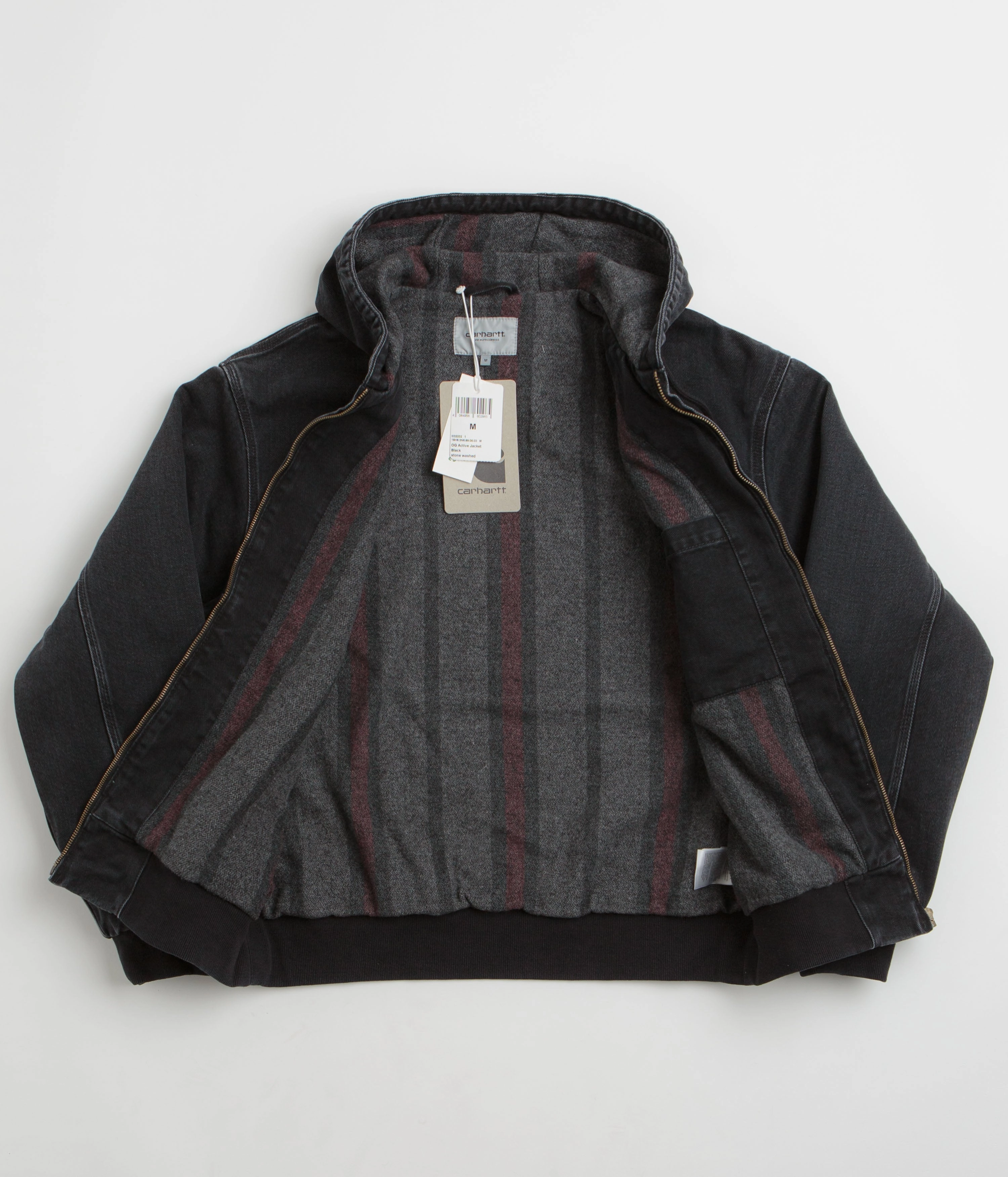 Maximize Base Warmth Carhartt OG Active Jacket - Black Stone Washed