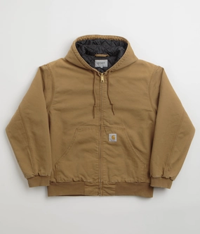firefighters Carhartt OG Active Jacket - Hamilton Brown Stone Canvas