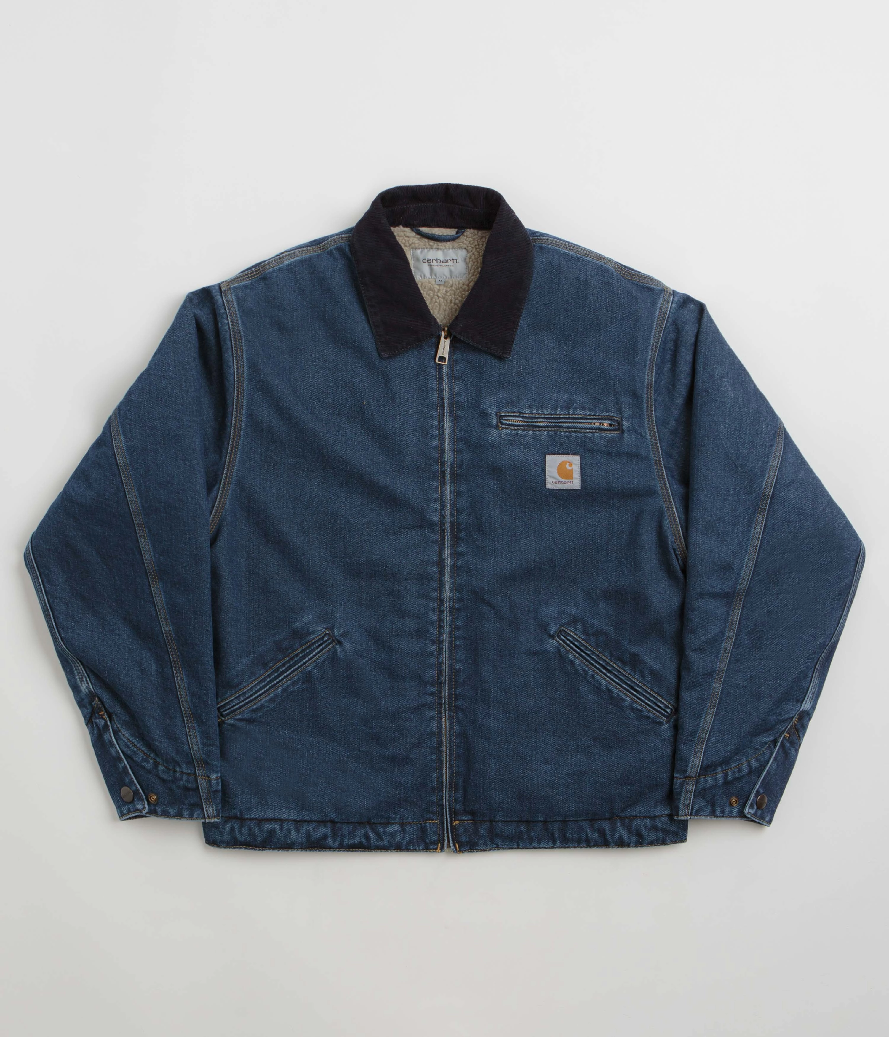 Speak Carhartt OG Detroit Jacket - Blue / Dark Navy Stone Washed