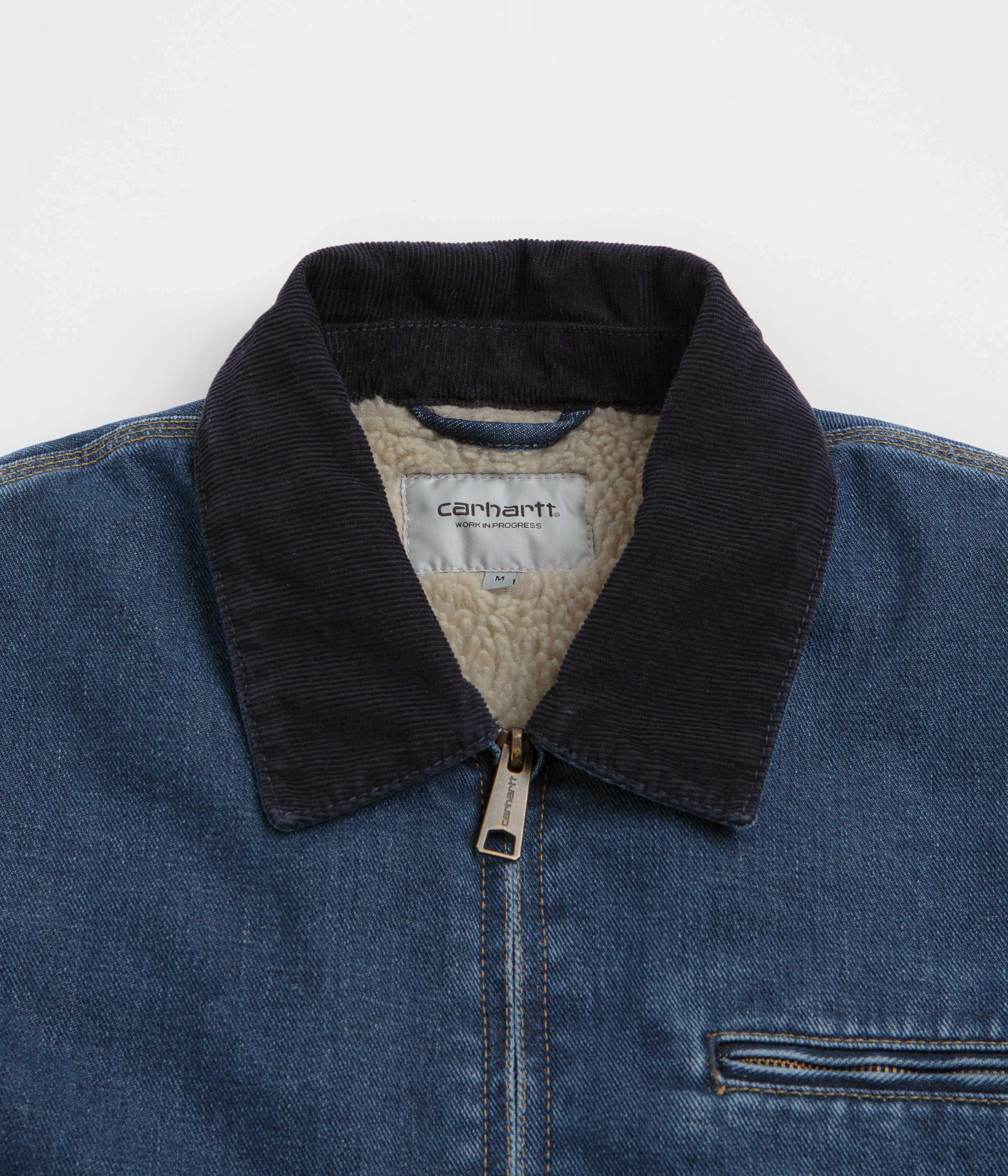 Carhartt OG Detroit Jacket - Blue / Dark Navy Stone Washed Snow Proof Slim-fit