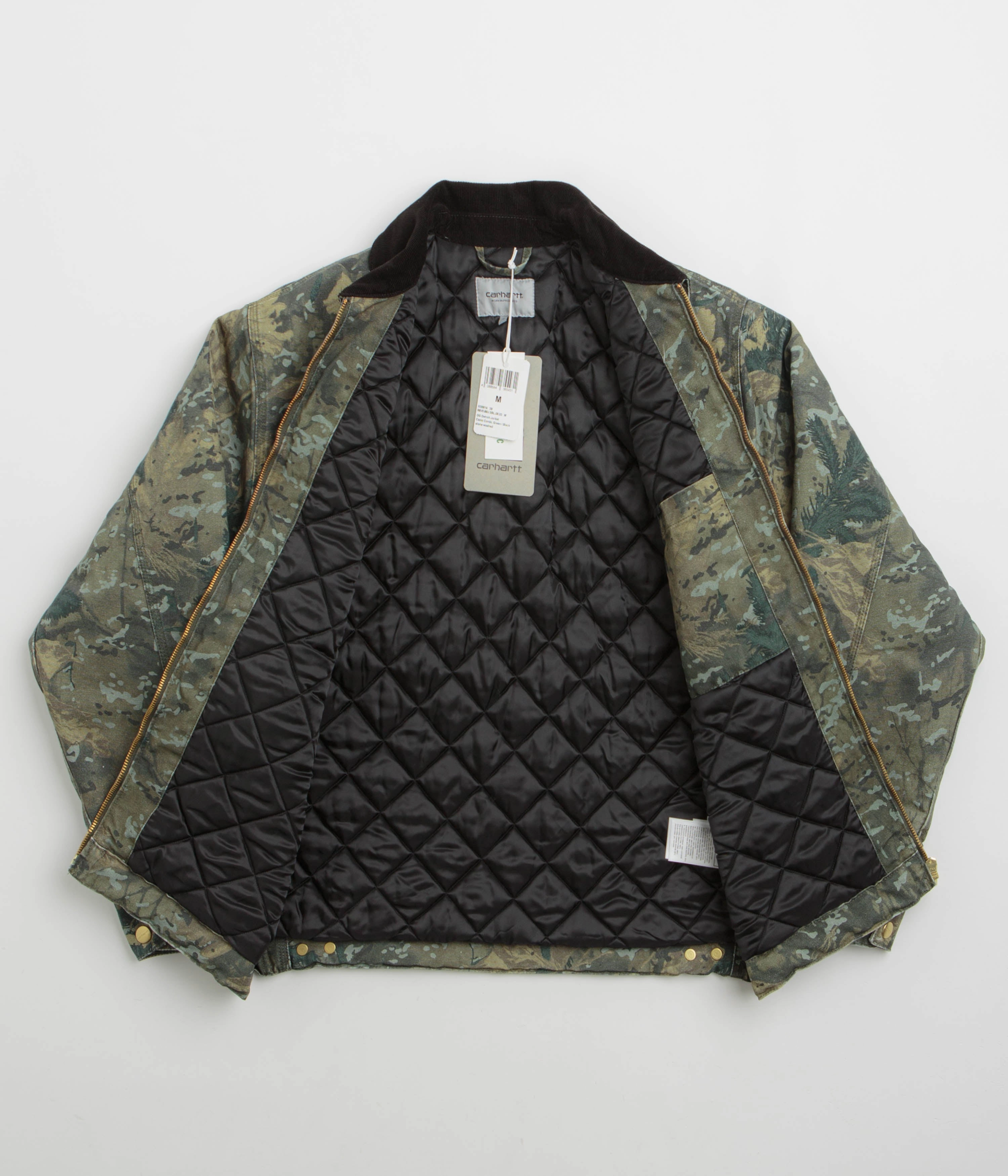 Operation Transform Carhartt OG Detroit Jacket - Camo Combi / Green / Black Stone Washed