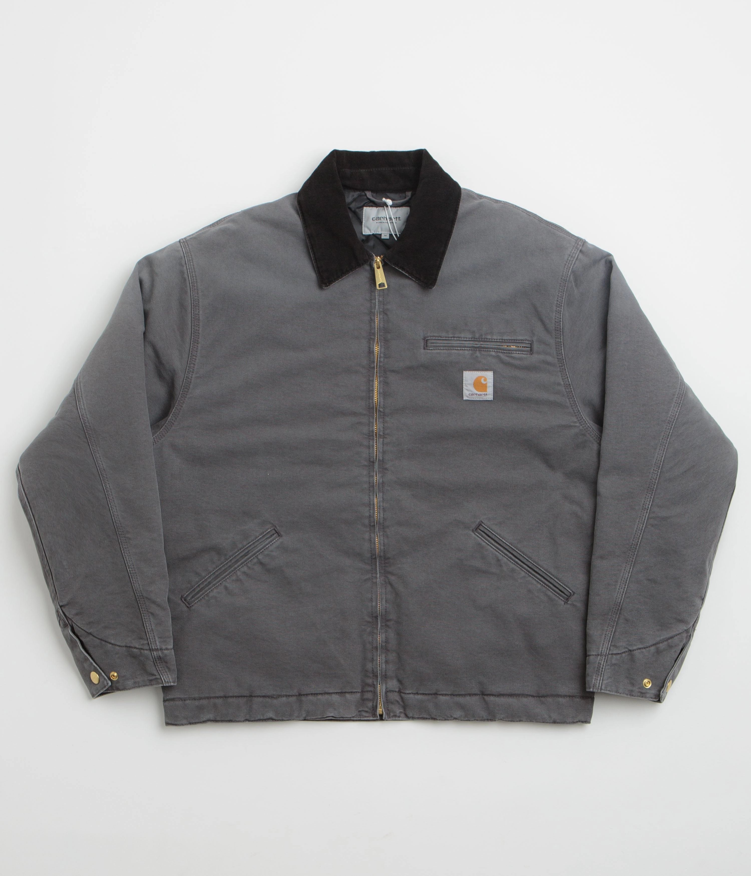 Medal Carhartt OG Detroit Jacket - Graphite / Black Stone Canvas
