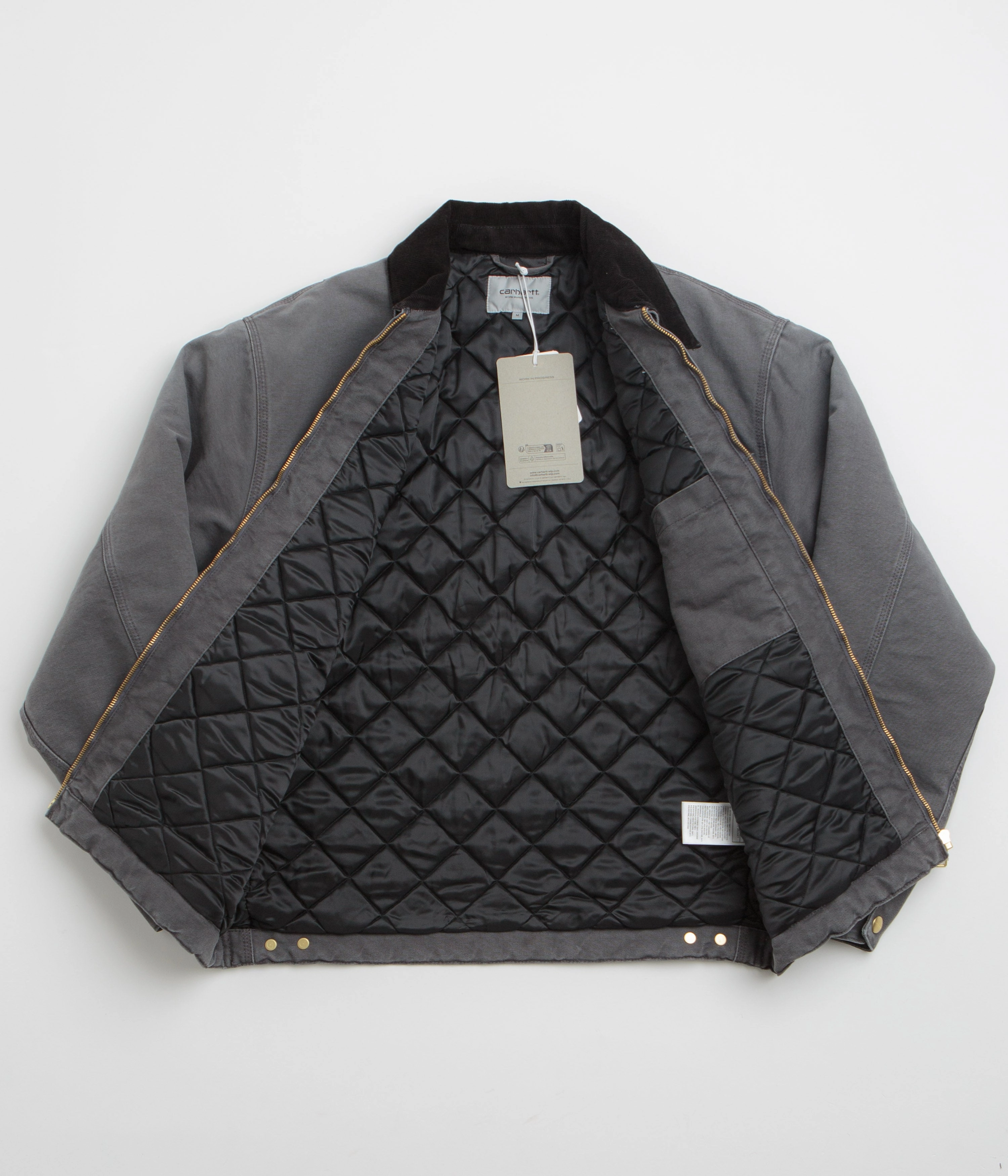 library Carhartt OG Detroit Jacket - Graphite / Black Stone Canvas