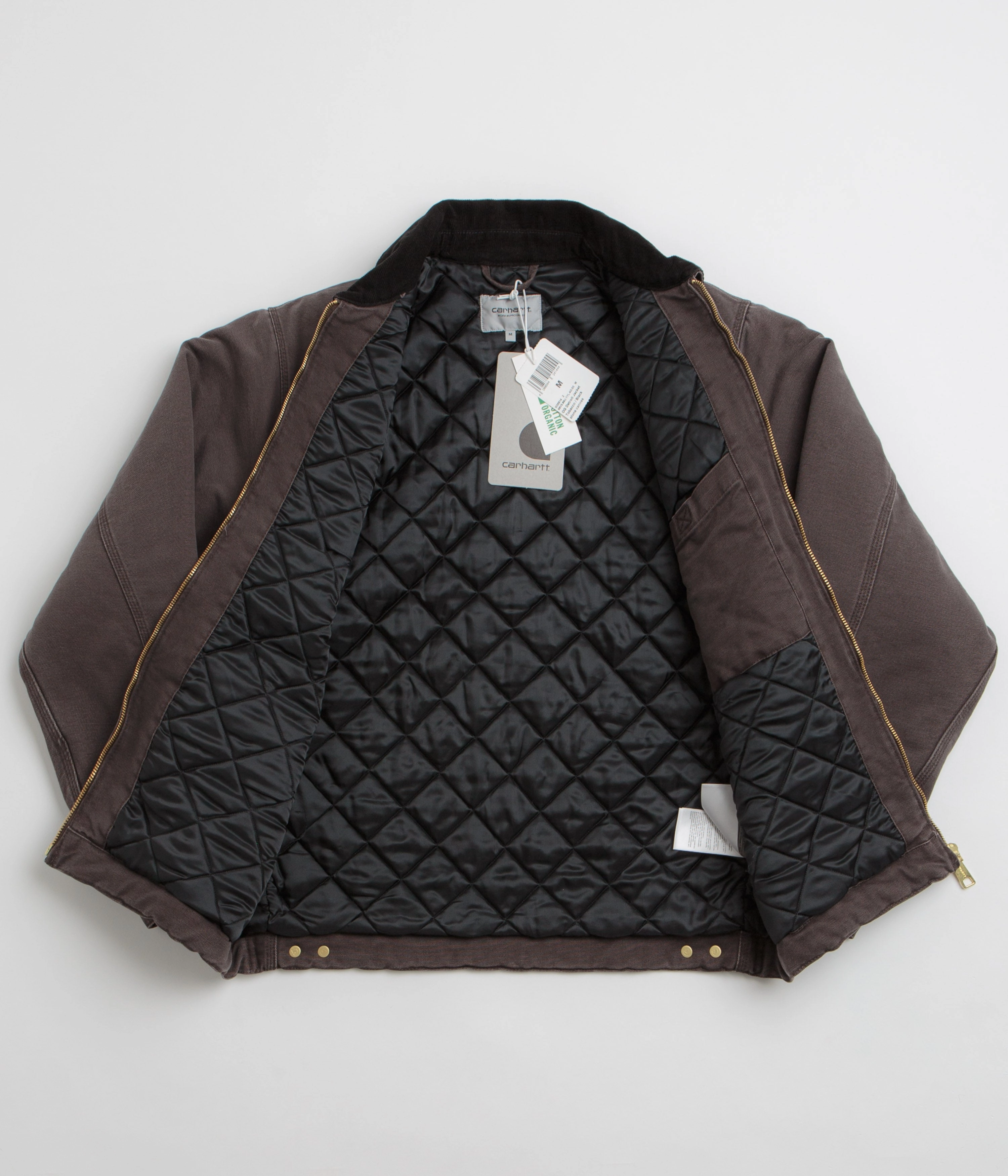 discounted Carhartt OG Detroit Jacket - Tobacco / Black Stone Canvas