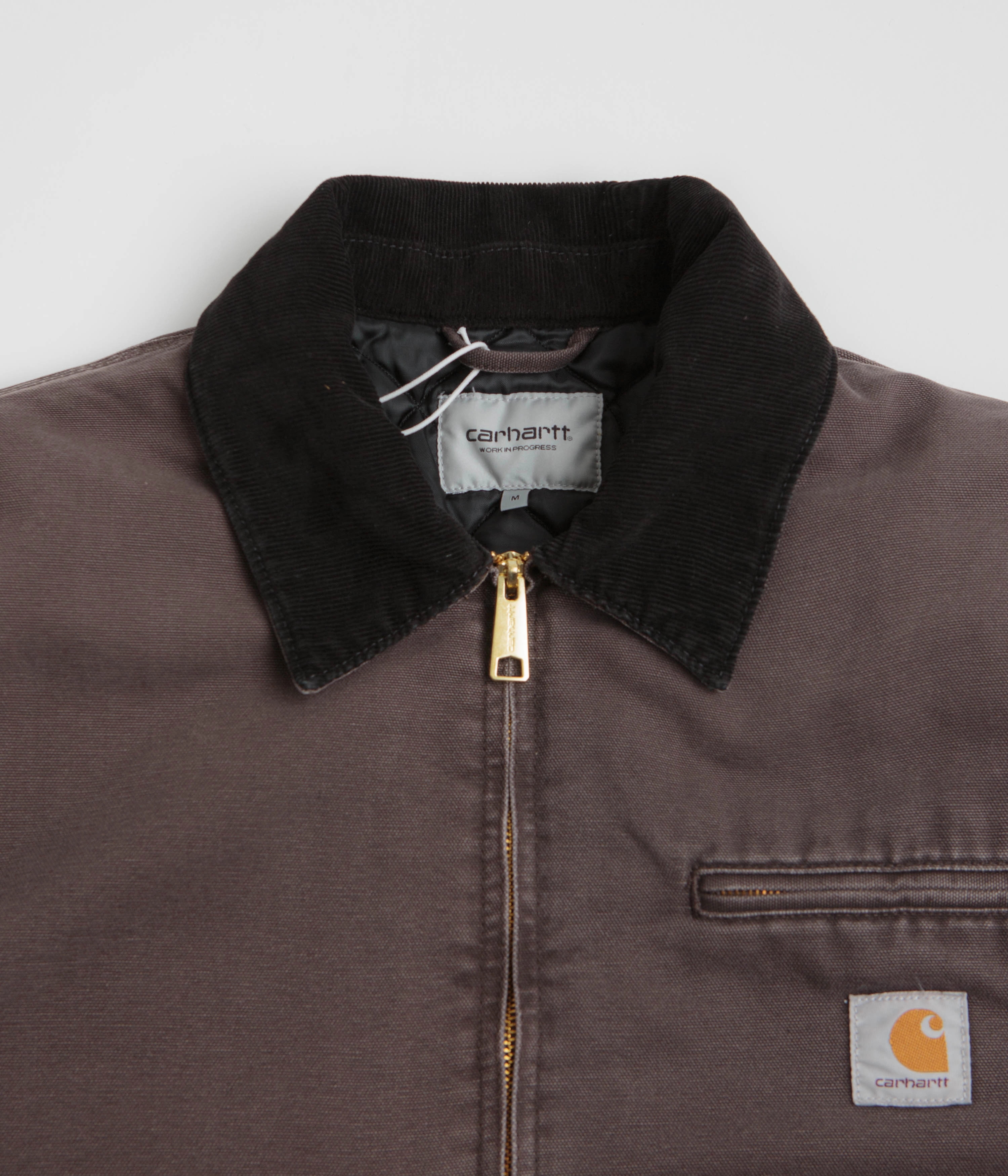 Weather-Ready Layer Carhartt OG Detroit Jacket - Tobacco / Black Stone Canvas