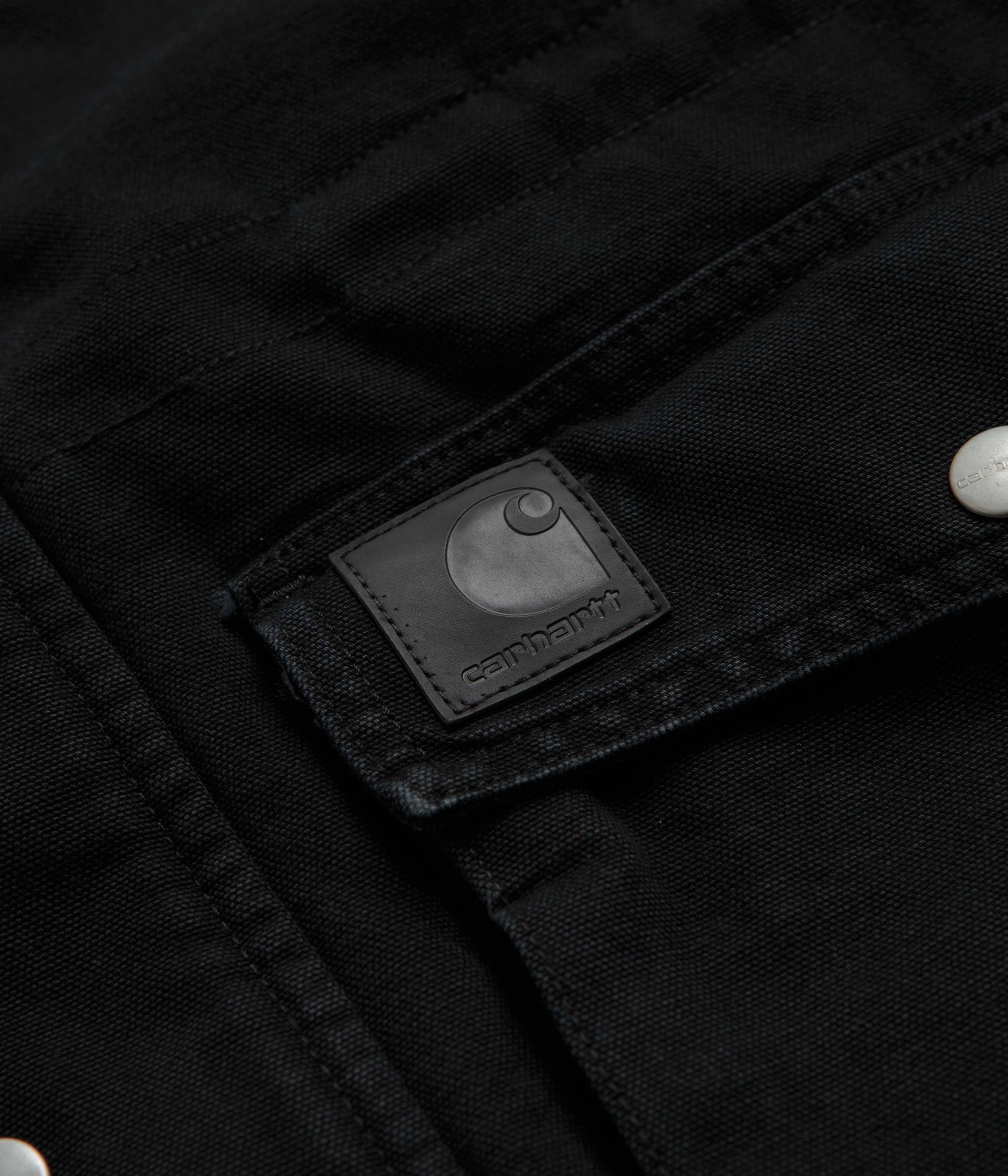 Relaxed Motion Double Layered Edging Carhartt OG Santa Fe Coat - Black / Black Stone