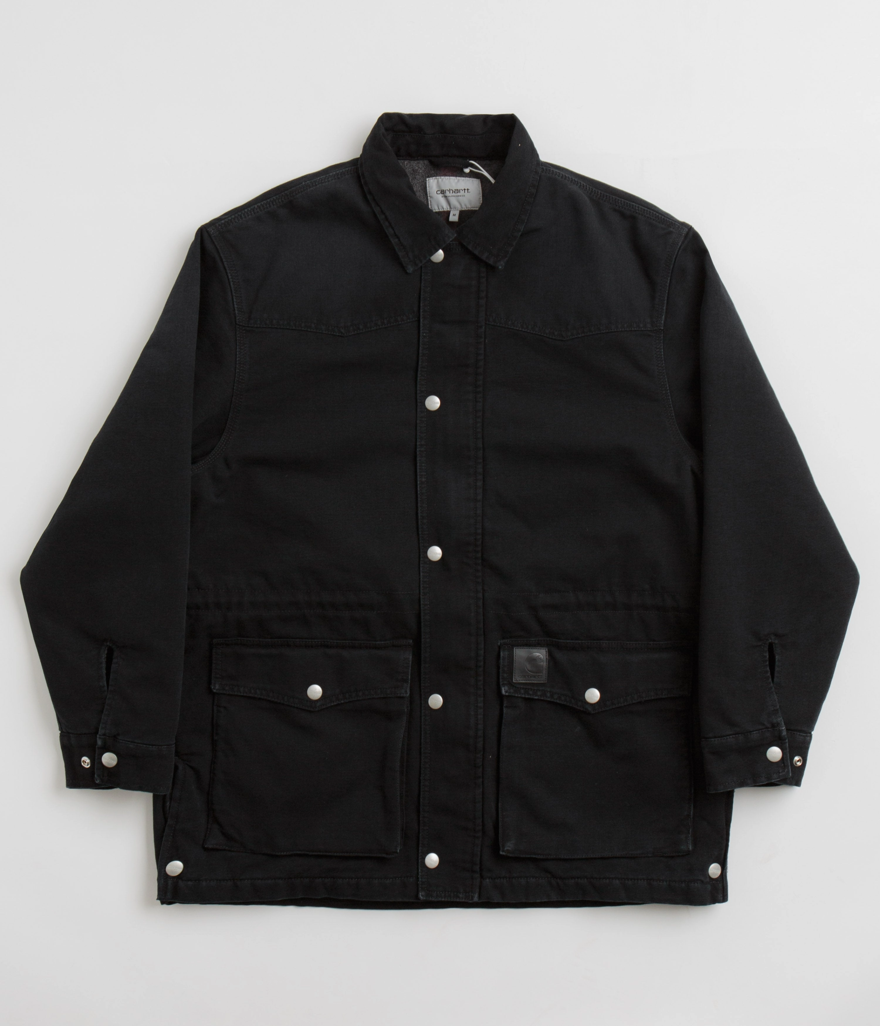 Carhartt OG Santa Fe Coat - Black / Black Stone Medal traveler
