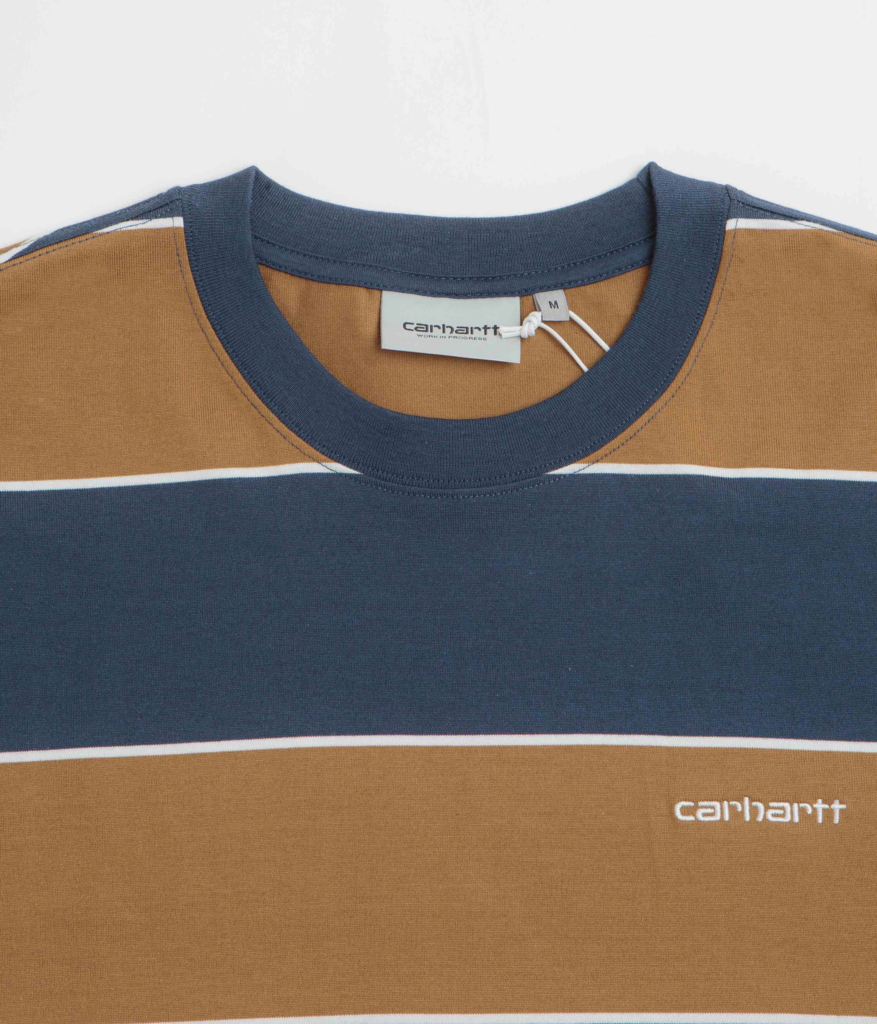 Tubular Body Construction Carhartt Quinby T-Shirt - Quinby Stripe / Blue