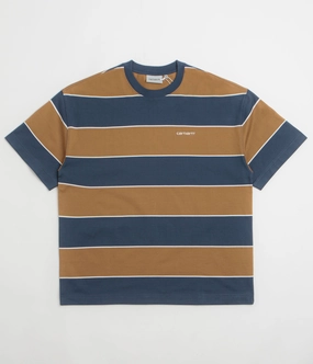 Ruffled Carhartt Quinby T-Shirt - Quinby Stripe / Blue
