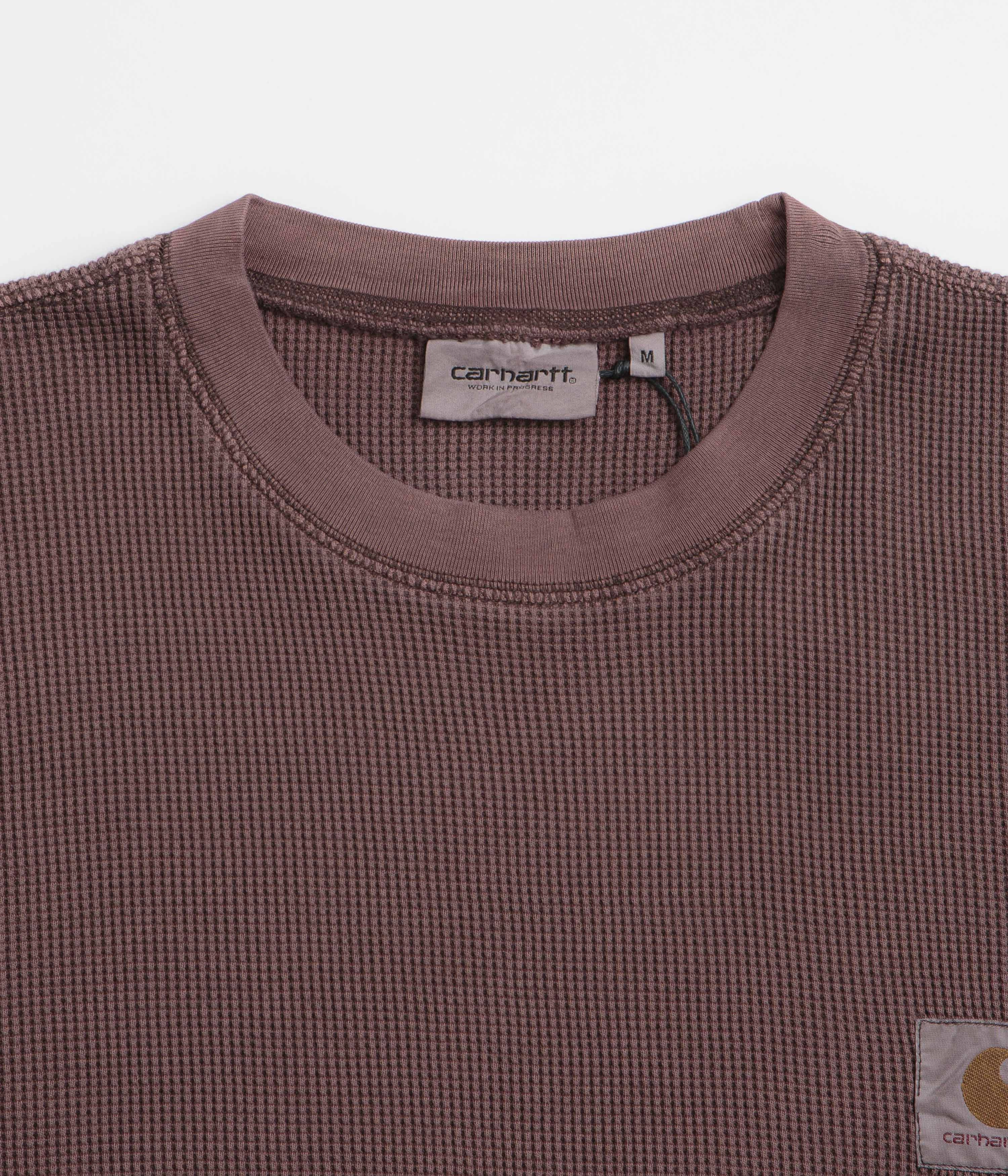 Carhartt Vista Waffle Long Sleeve T-Shirt - Palisander shirt silhouette spring season
