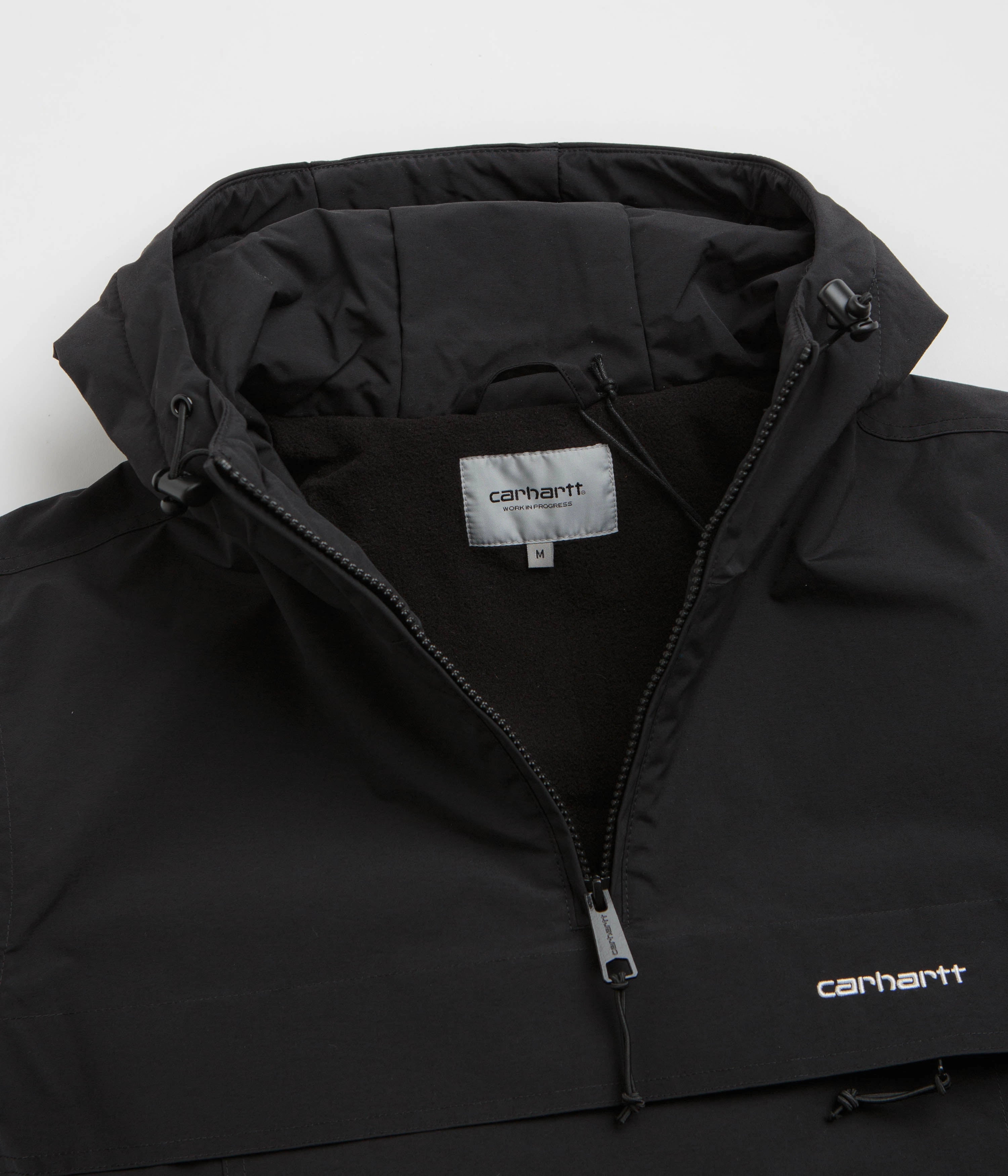 Carhartt Windbreaker Pullover Jacket - Black / White Feedback Striped