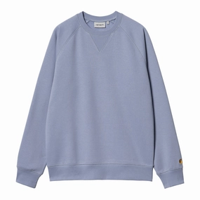 Carhartt WIP Chase Sweatshirt - Charm Blue / Gold Breathable