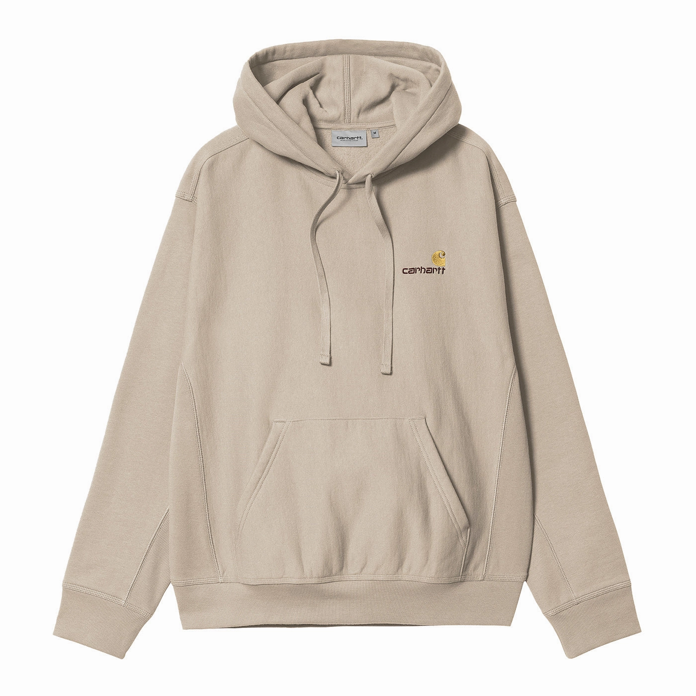 Carhartt WIP Hooded American Script Sweat Hoodie - Fleur De Sel Camping Trip