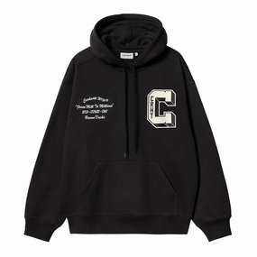Carhartt WIP Hooded Brown Ducks Sweatshirt - Black Elastic Fit
