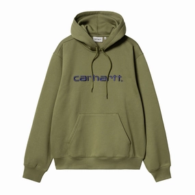 Anti Static Lining Carhartt WIP Hooded Carhartt Sweat - Capulet / Aura