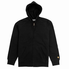 Chipmunk like Owl like Carhartt WIP Hooded Chase Jacket - Black / Gold