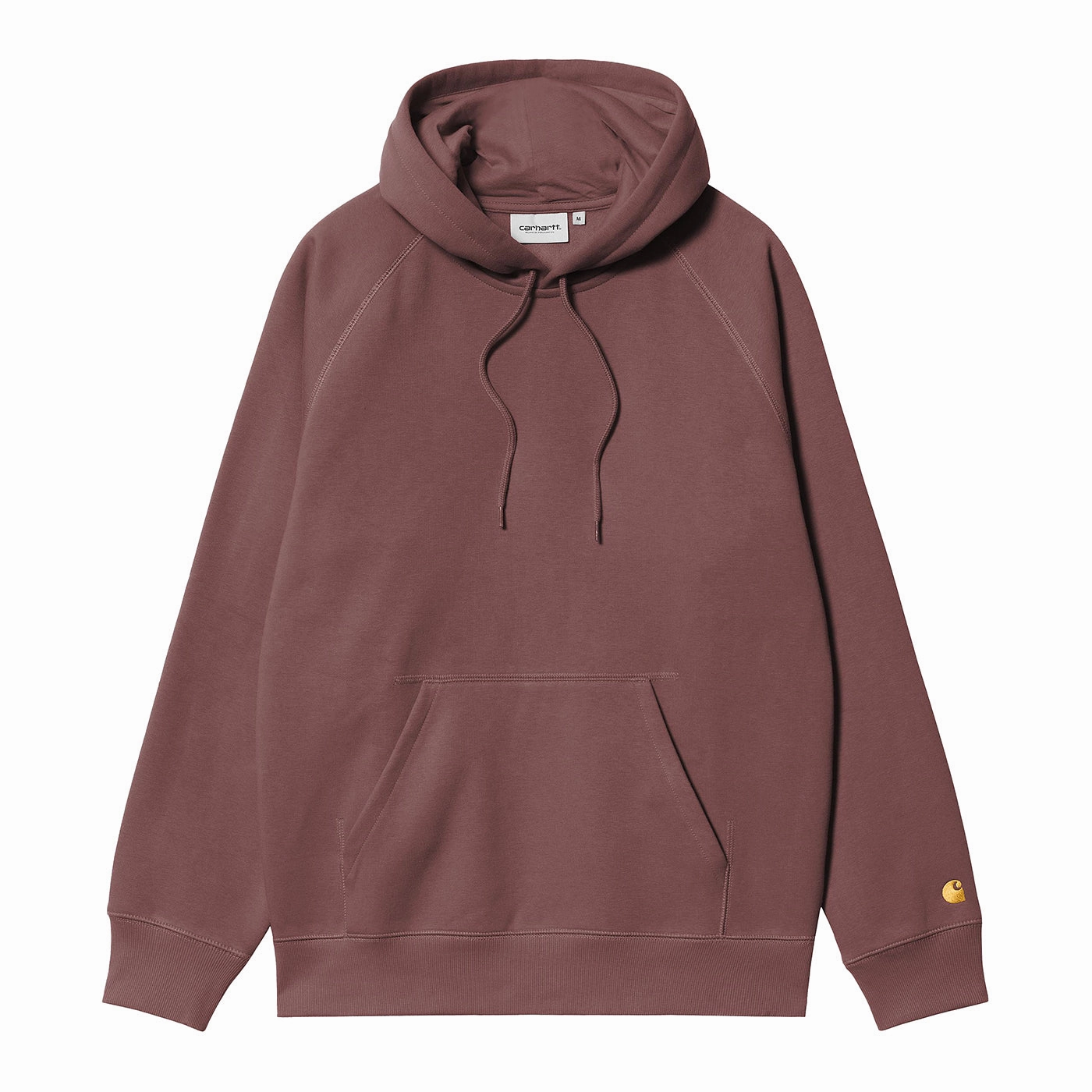 Carhartt WIP Hooded Chase Sweat -  Dusky Pink / Gold Satin Lining
