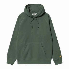 Carhartt WIP Hooded Chase Sweat -  Sycamore Tree / Gold Wild boar like