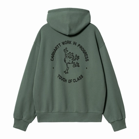 Carhartt WIP Hooded Stamp Sweatshirt - Duck Green / Black Chic Street