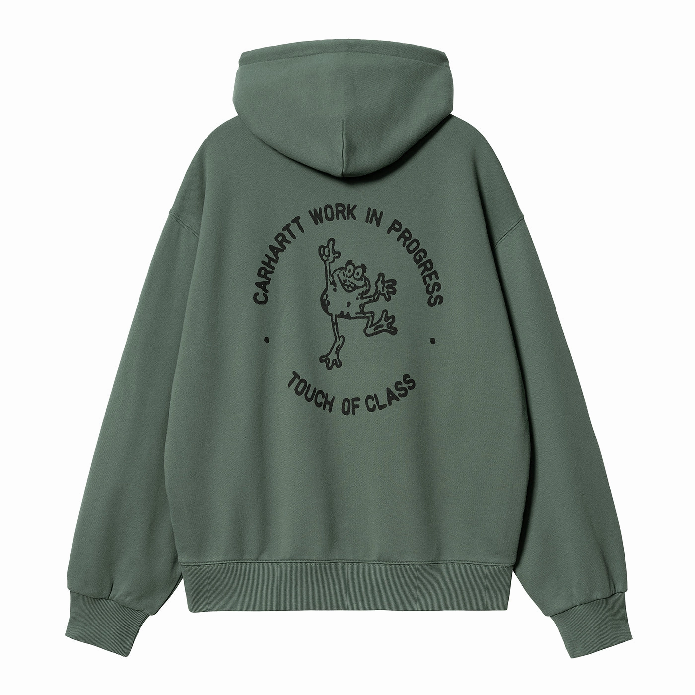 Carhartt WIP Hooded Stamp Sweatshirt - Duck Green / Black Outdoor Apparel