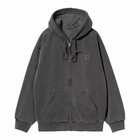 Carhartt WIP Hooded Vista Jacket Hoodie - Black garment dyed Durable Build
