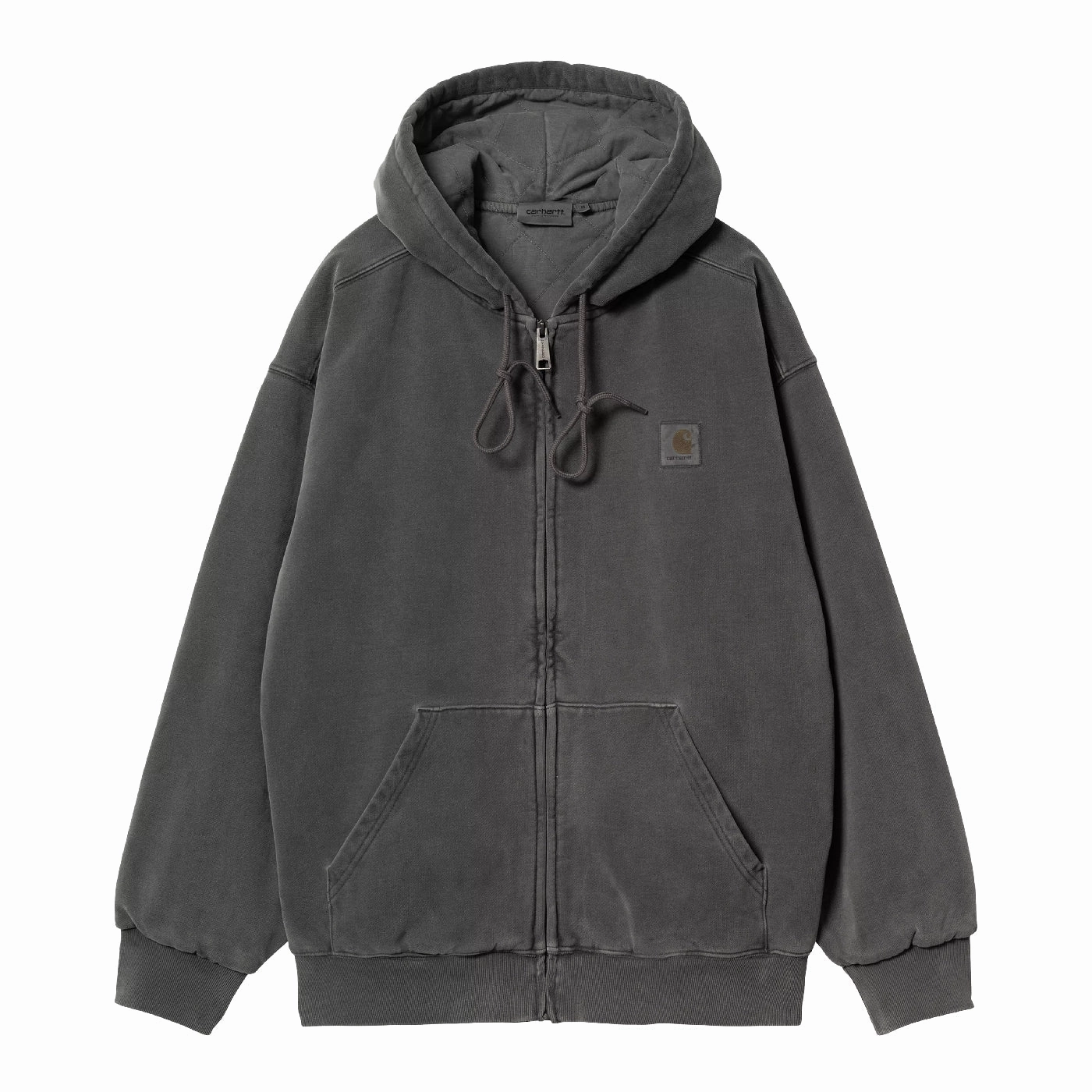 Carhartt WIP Hooded Vista Jacket Hoodie - Black garment dyed Unisex Design