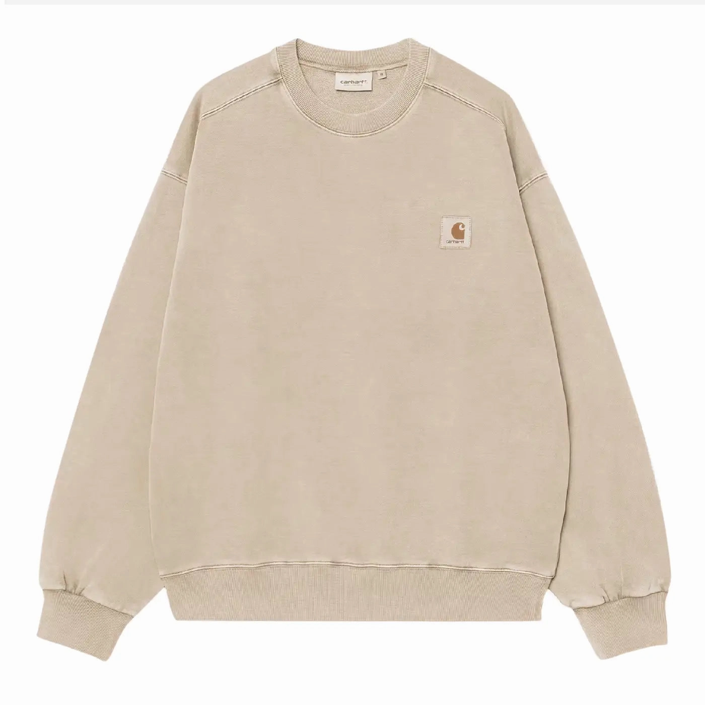 fit test Carhartt WIP Vista Sweatshirt - Fleur De Sel garment dyed