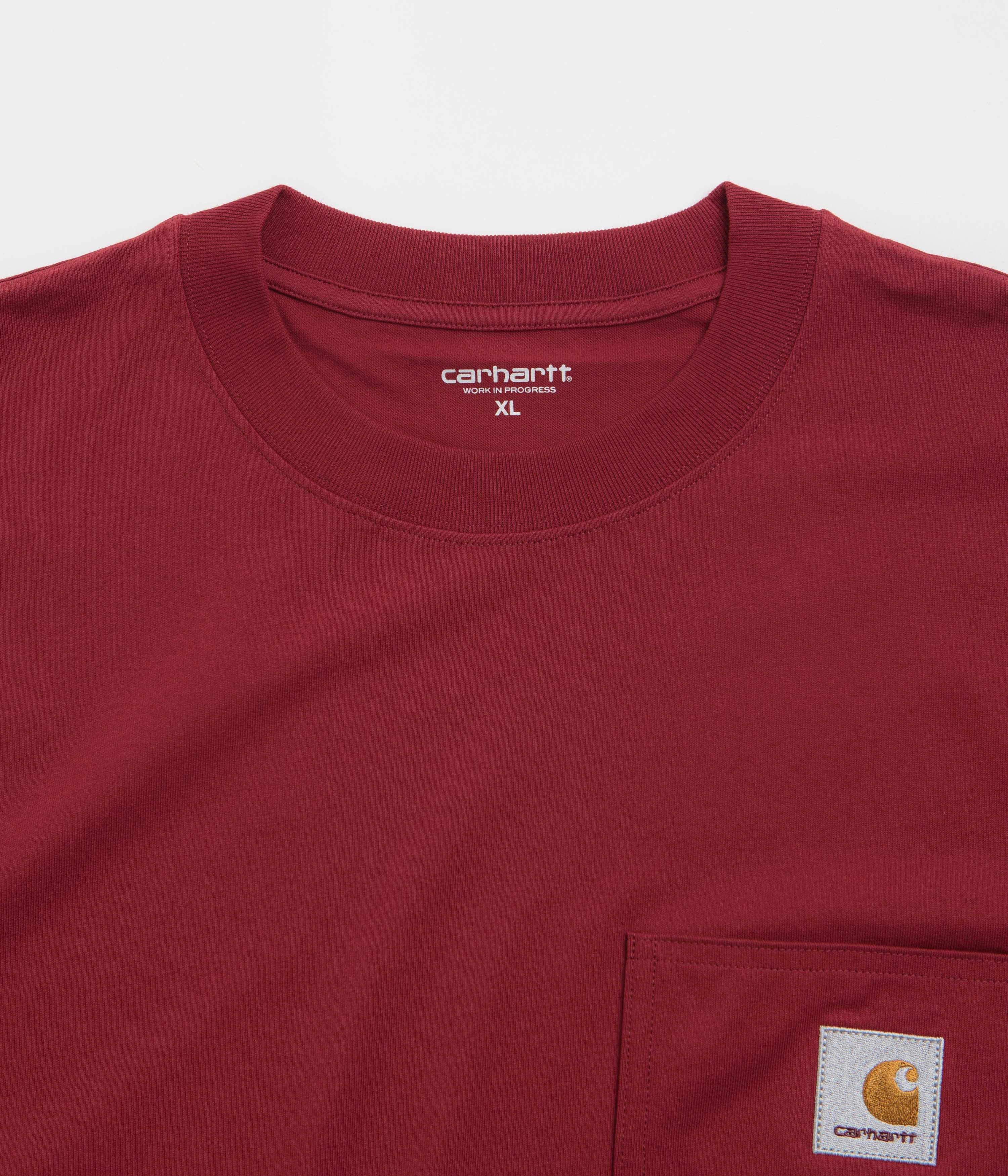 Carhartt Work Pocket T-Shirt - Scarlet stretchy fabric golfing event