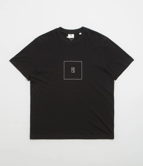 wide hem Poetic Collective Box Outline T-Shirt - Black