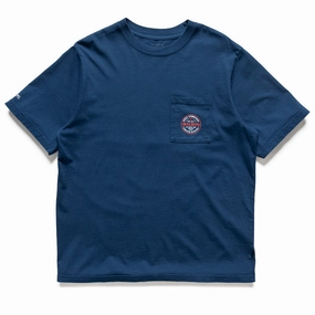 Button Malbon Golf Eagle Buckets Pocket Tee - Navy