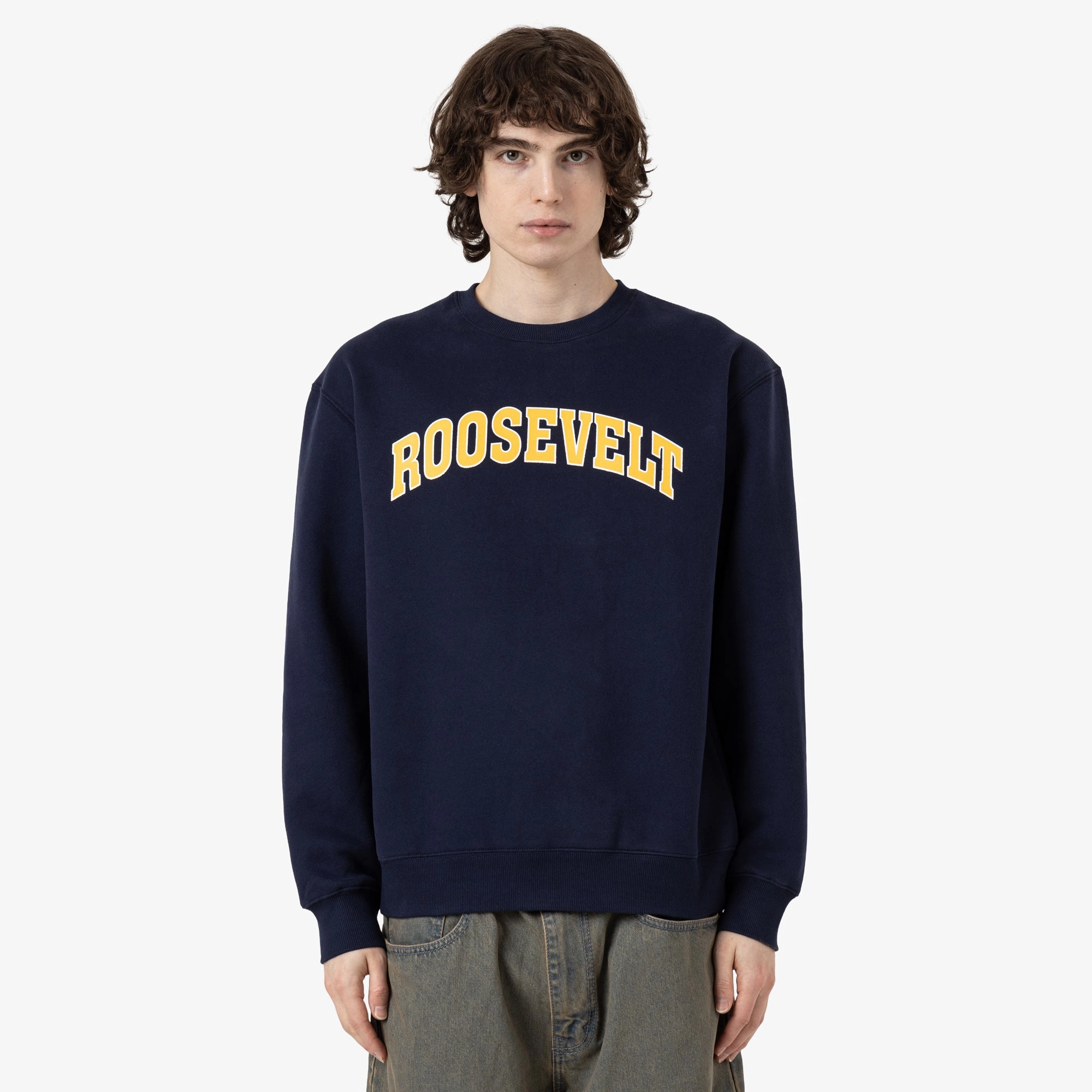 Metalwood Roosevelt Crewneck Sweatshirt / Navy product semi formal appeal