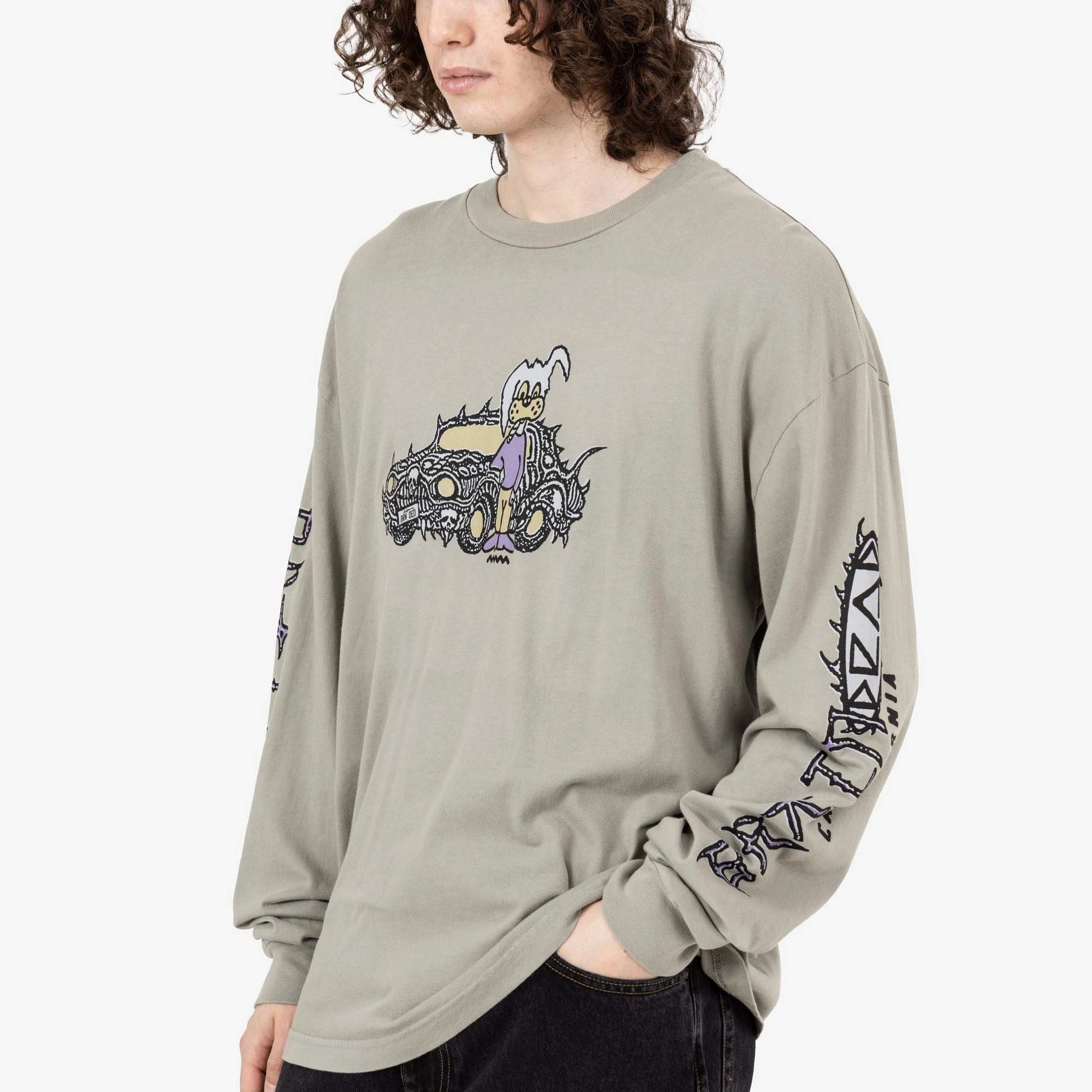 Dance class resort venue Brain Dead Bio Dog Long Sleeve T-shirt / Seagrass