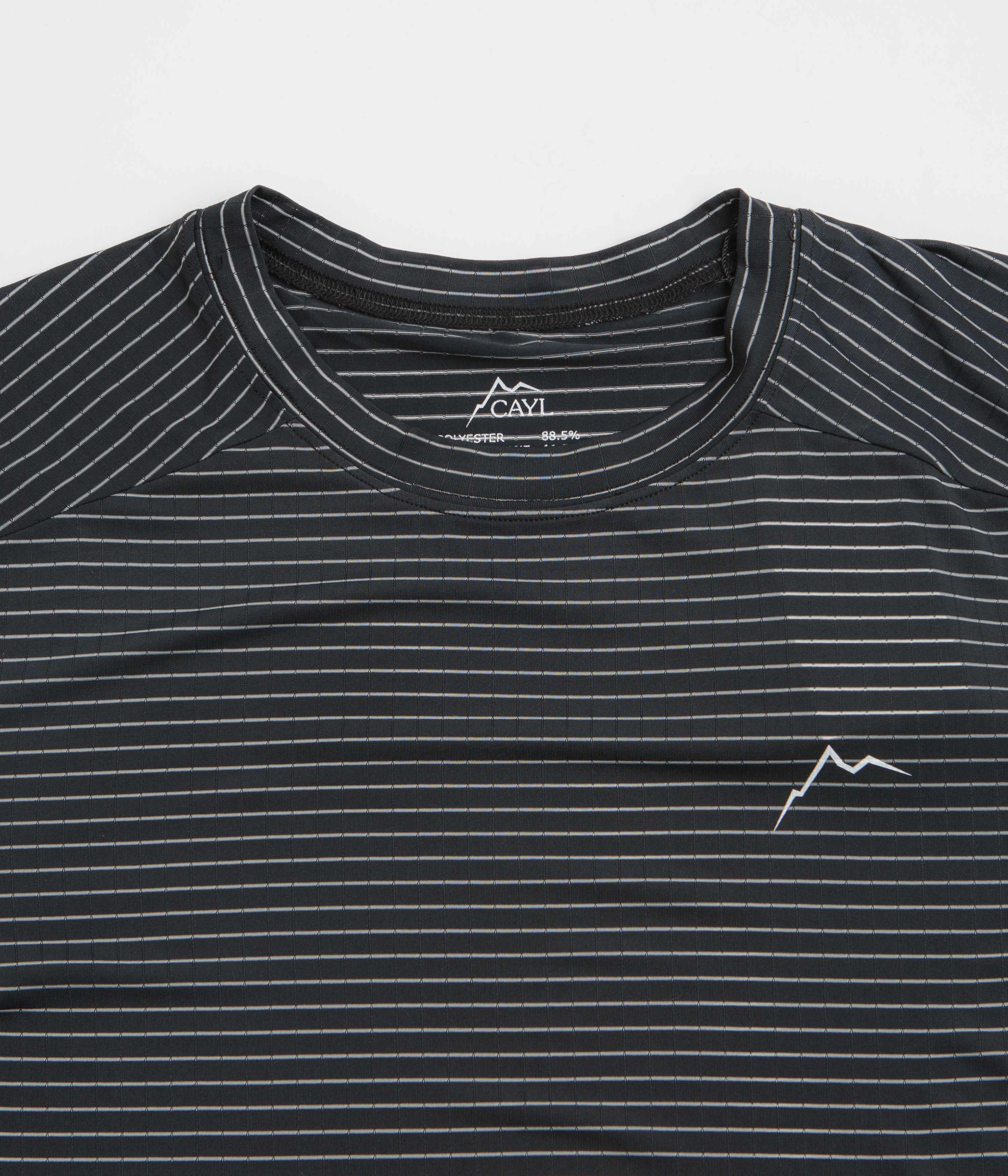 Cayl Stripe Logo T-Shirt - Black two-piece