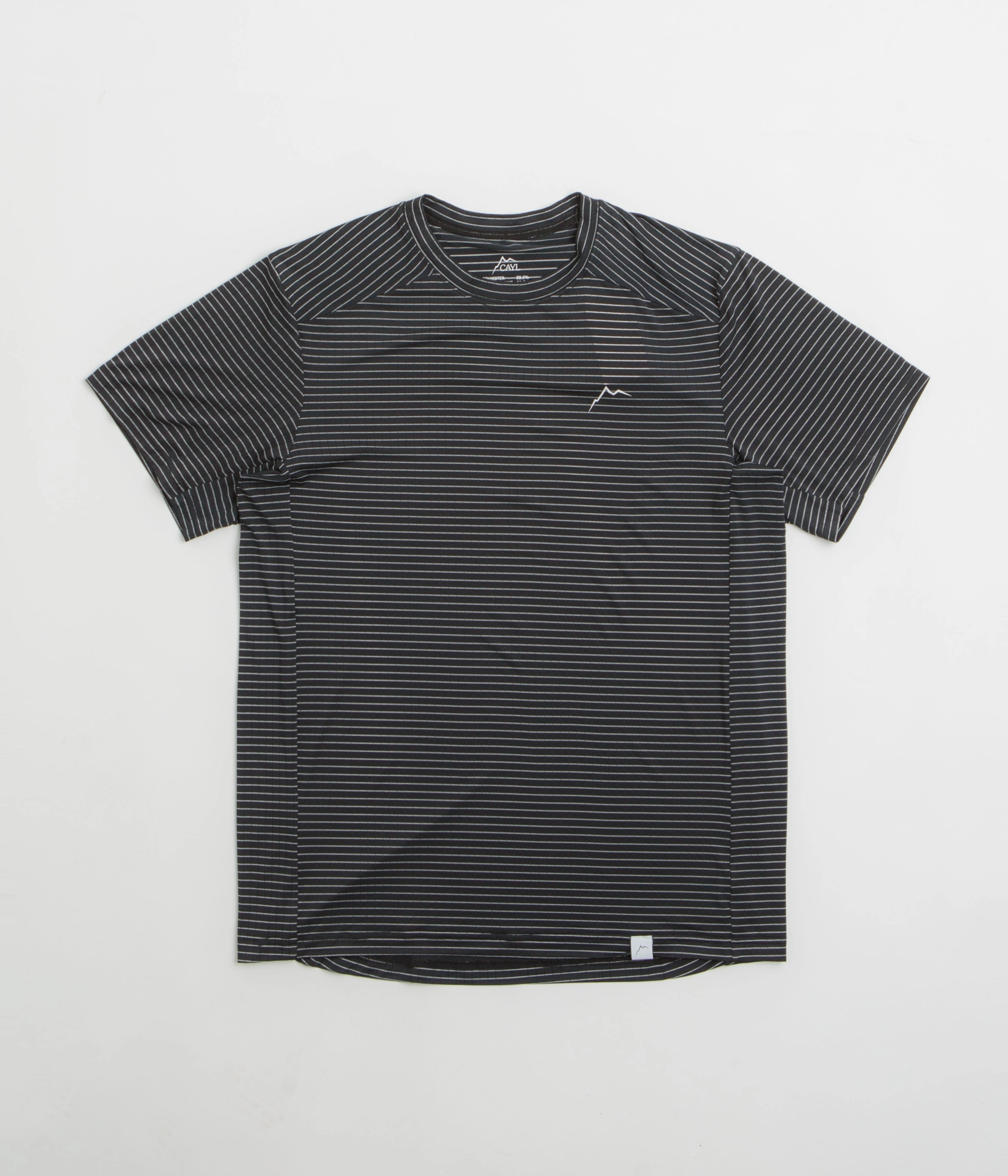 poncho silhouette Cayl Stripe Logo T-Shirt - Black